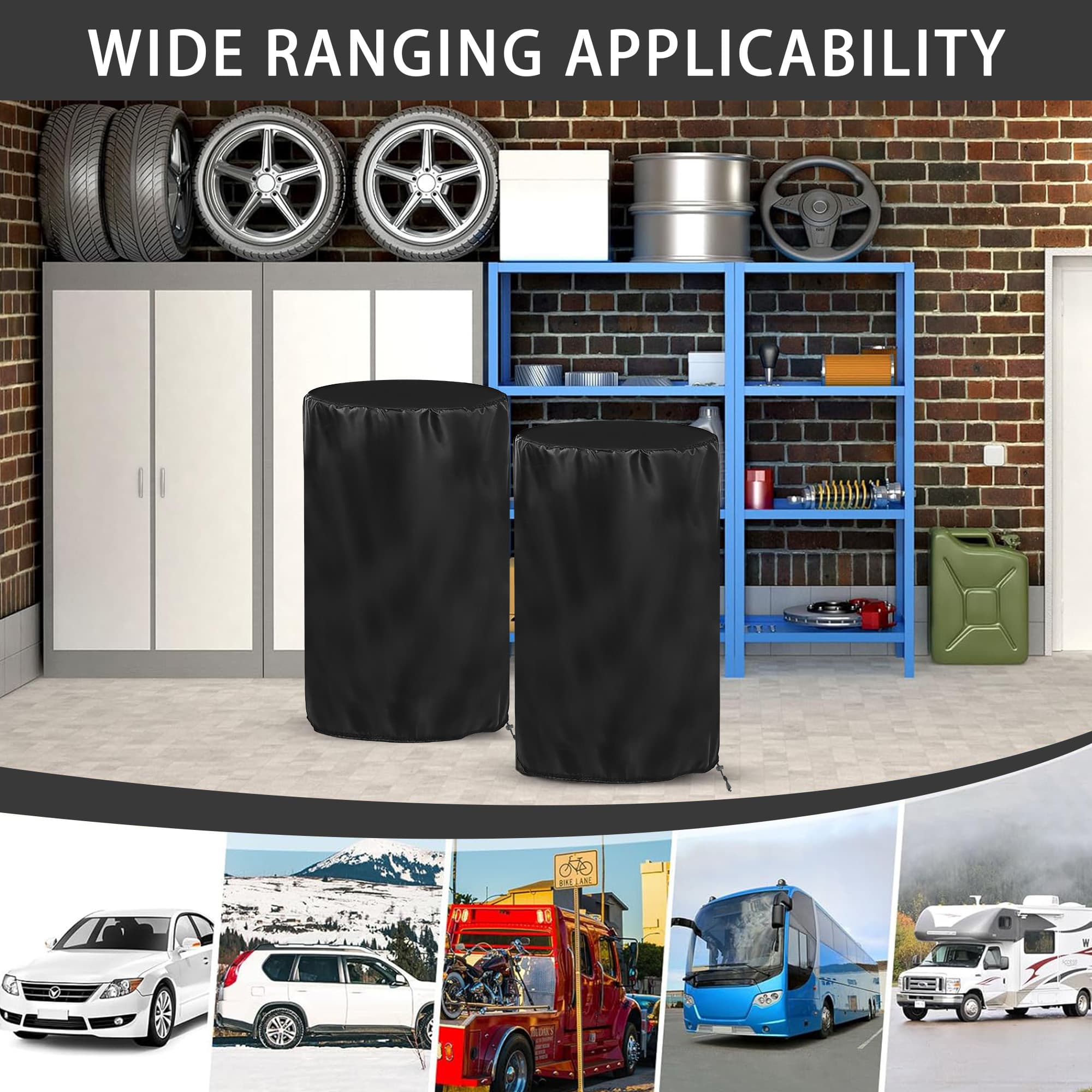 Kingshion Waterproof Spare Tire Cover, 28-33 Inches Large Tire Storage Bags, Seasonal Spare Tire Storage Cover, Used in Trucks, SUV, Trailer Sun Rain Snow Protection, Fit 28-33 Inch Tire Diameter - 5