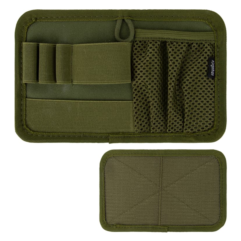 Tactical Bag Insert Modular Organizer Panel - Utility Admin Pouch with Hook & Loop Fasteners, Compatible with Backpacks, Messenger Bags & Packs | Heavy-Duty Pack Insert Organizer-Army green