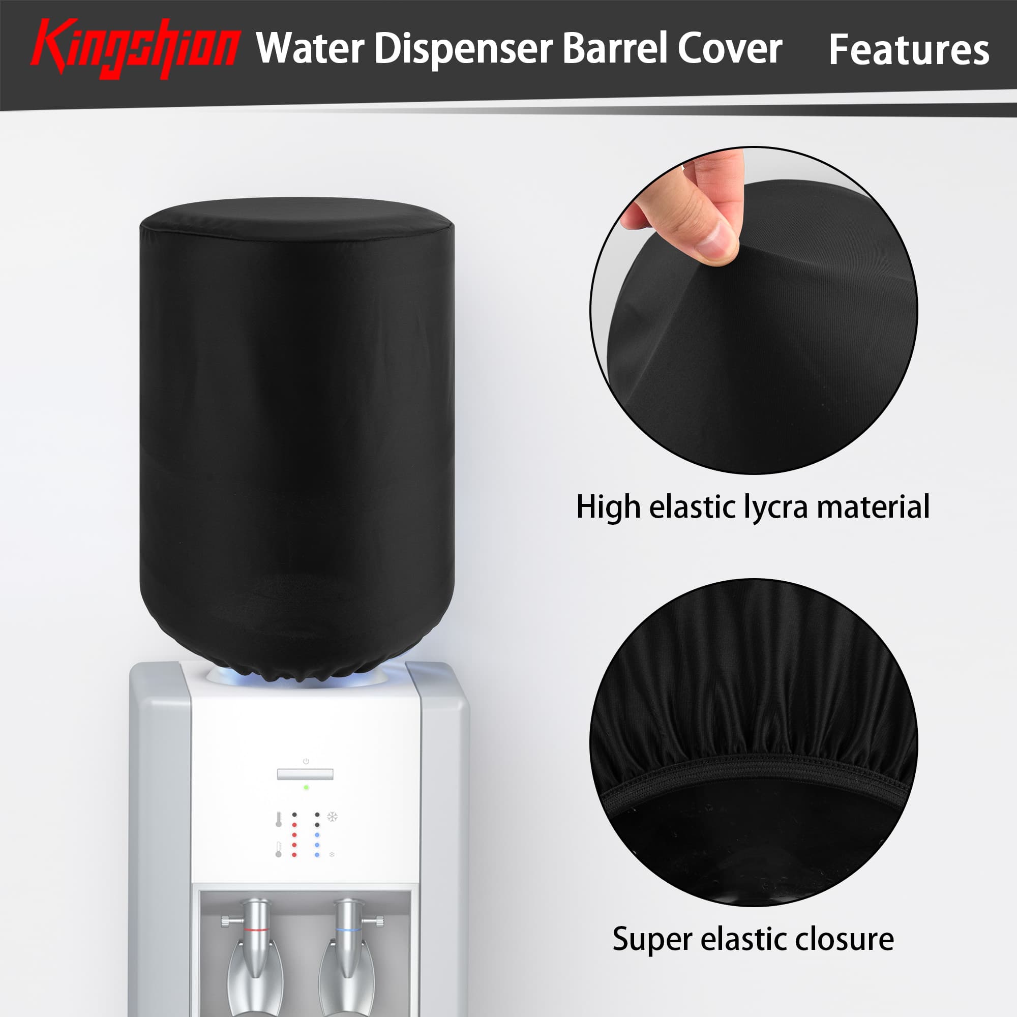 Water Dispenser Barrel Cover for 5 Gallon Water Bottle, Elastic Fabric Bucket Decor Protector Cover - 2