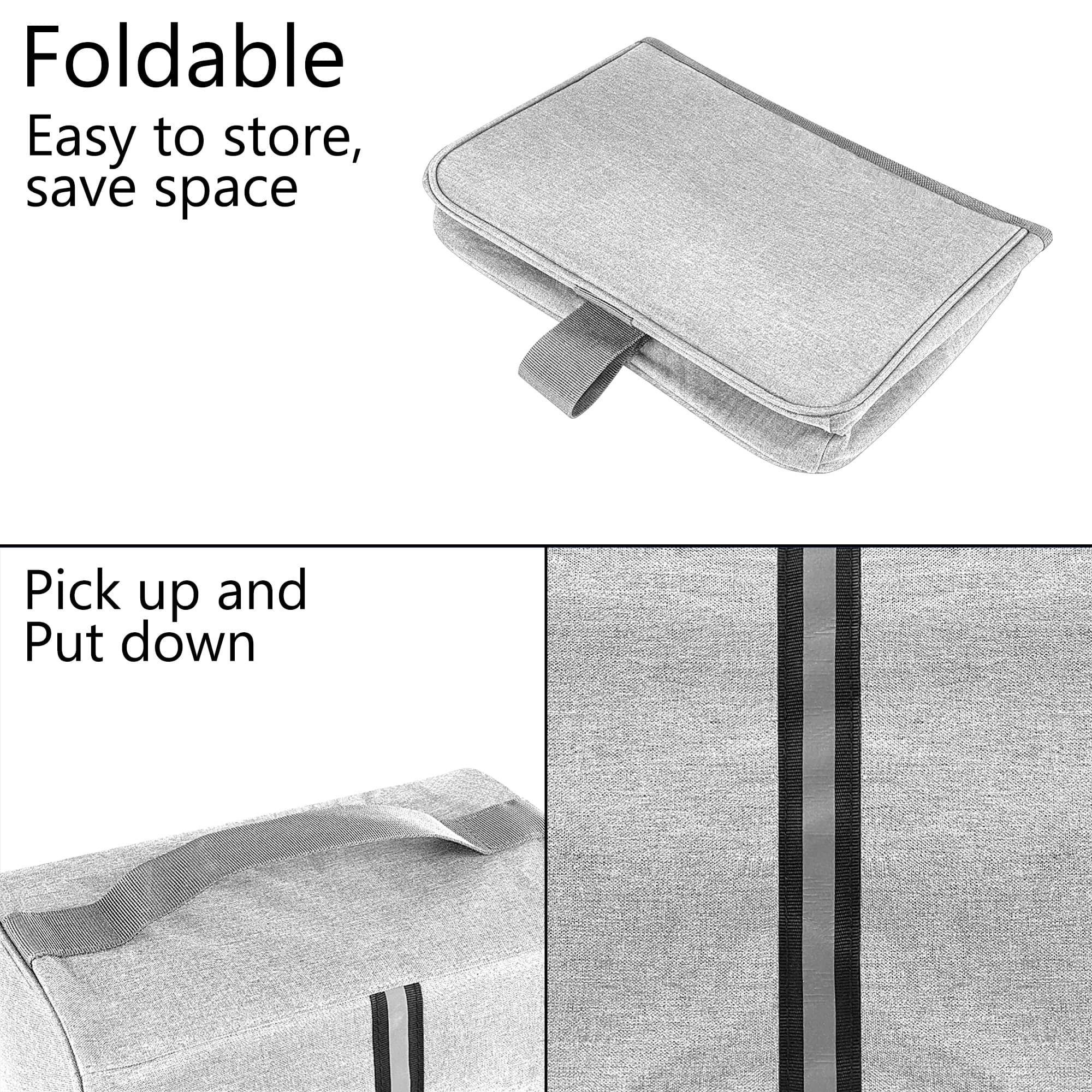 Kingshion Toaster Cover Compatible with Most 4-slice Toasters, Toaster Cover Storage  for Most 4-slice Toasters, Washable and Dust Protection (Light Gray) - 2
