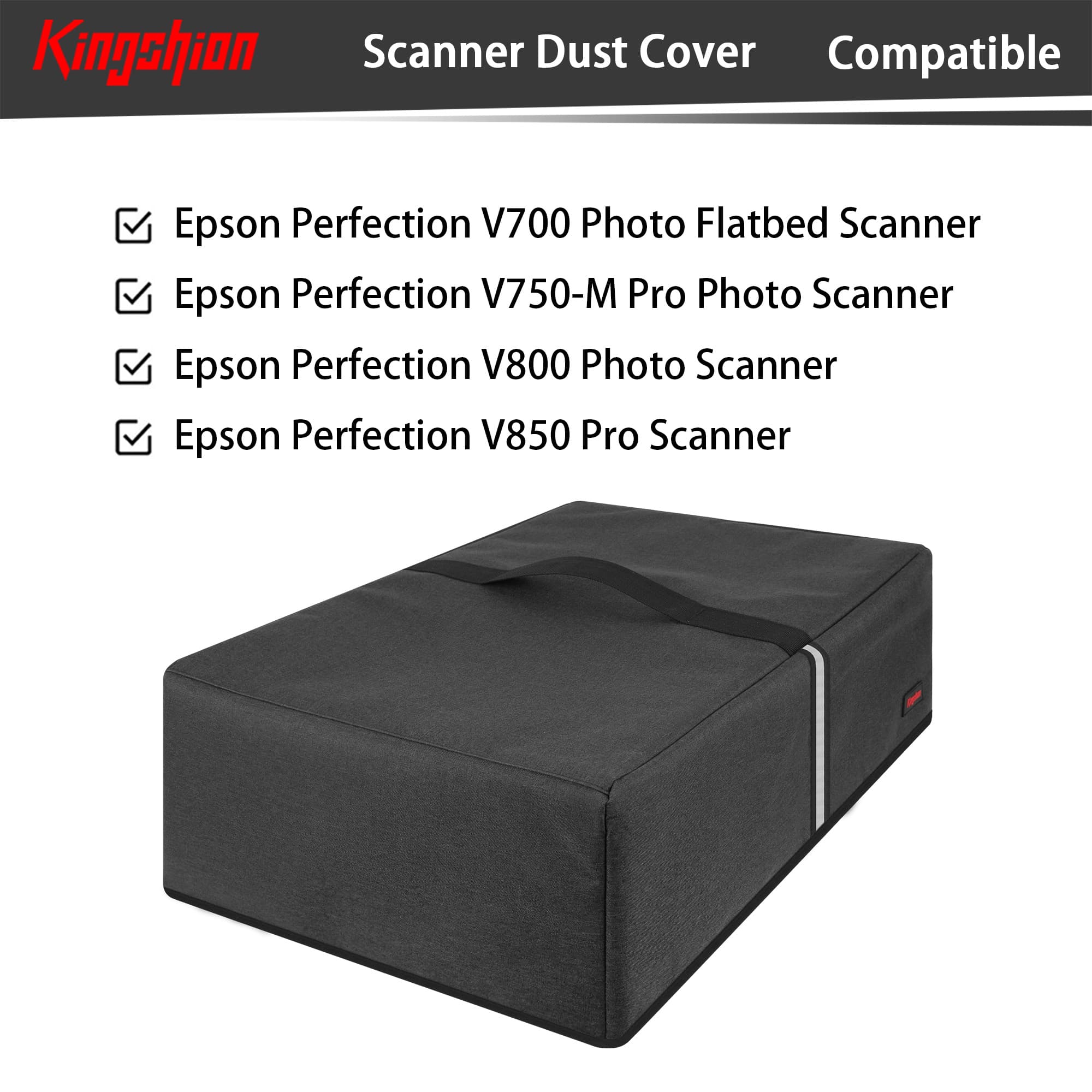 Kingshion Scanner Dust Cover, Scanner Protector compatible with Epson V700/V750/V750- m Pro/V800/V850 photo film scanner (Dark Grey) - 3
