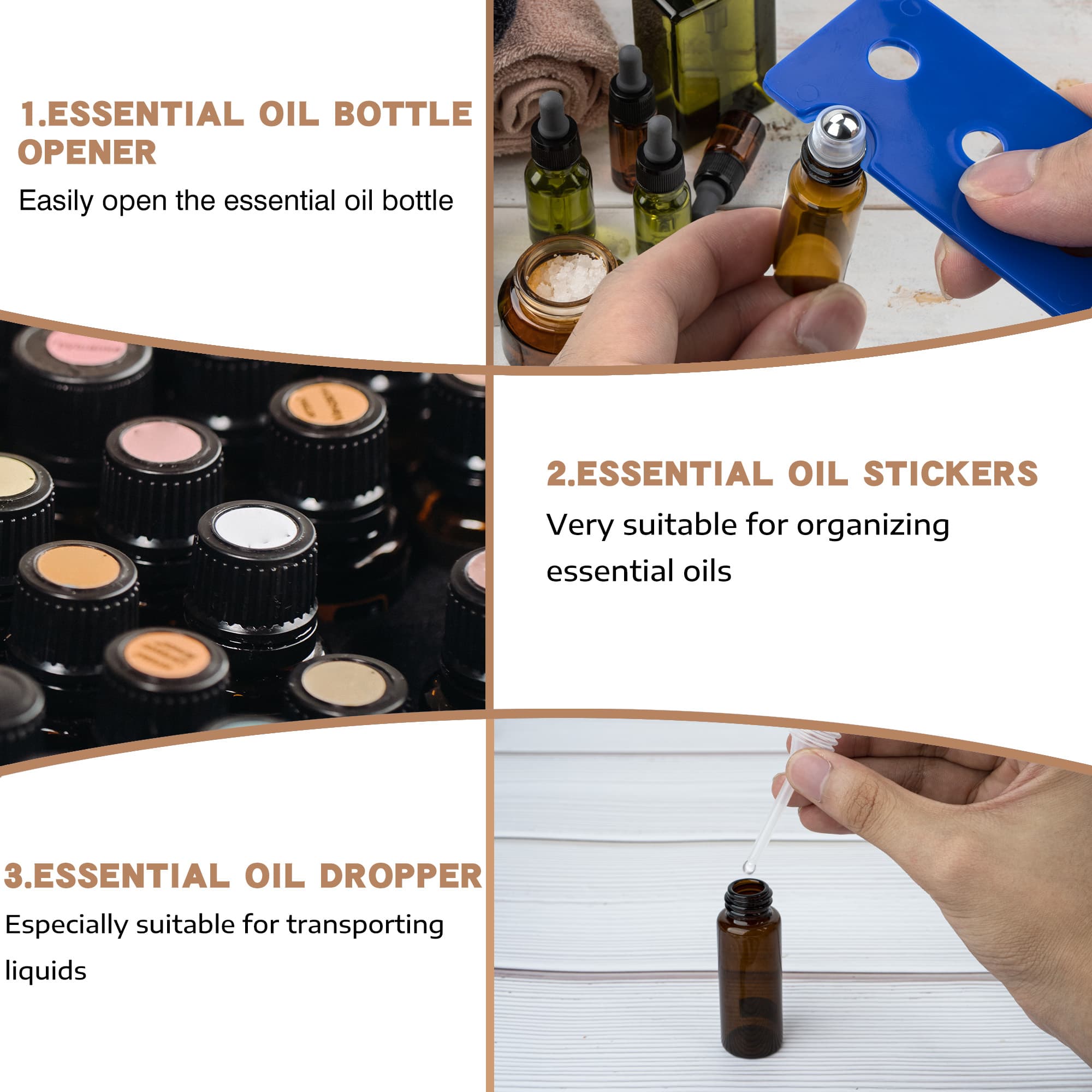 CAIRIAC Essential Oil Carrying Case - Holds 18 Bottles (5mL-20mL, Also Fits for Roller Bottles), Travel Essential Oil Bag for Purse, Portable Organizer for Essential Oils and Accessories - 3