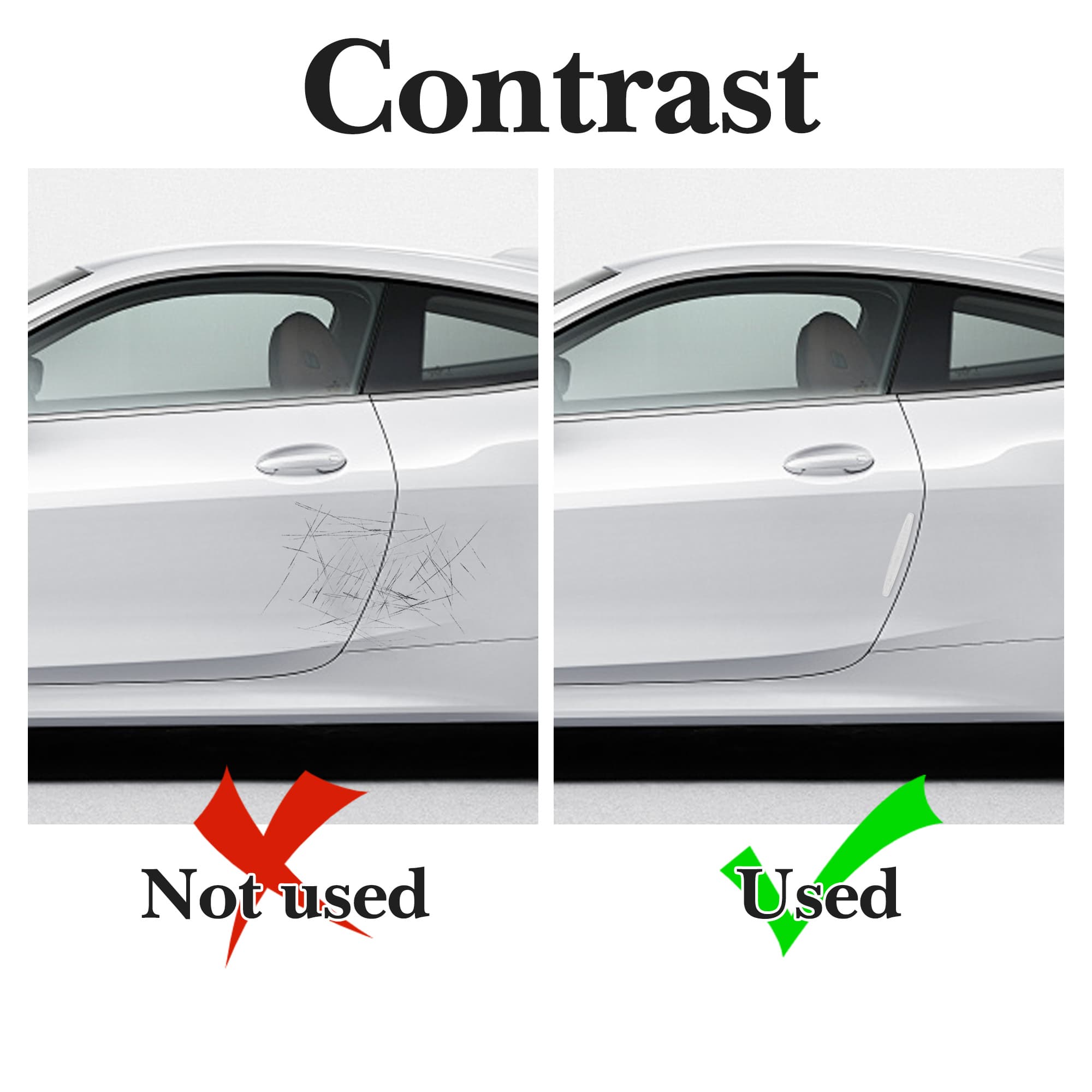 ReignSword 4 Pcs Car Door Edge Guards, Anti-Scratch Anti-Collision Self Adhesive Bumper Protector Trim Strip, Universal Car Exterior Accessories Door Guards for Cars Trucks SUVs (Clear) - 5