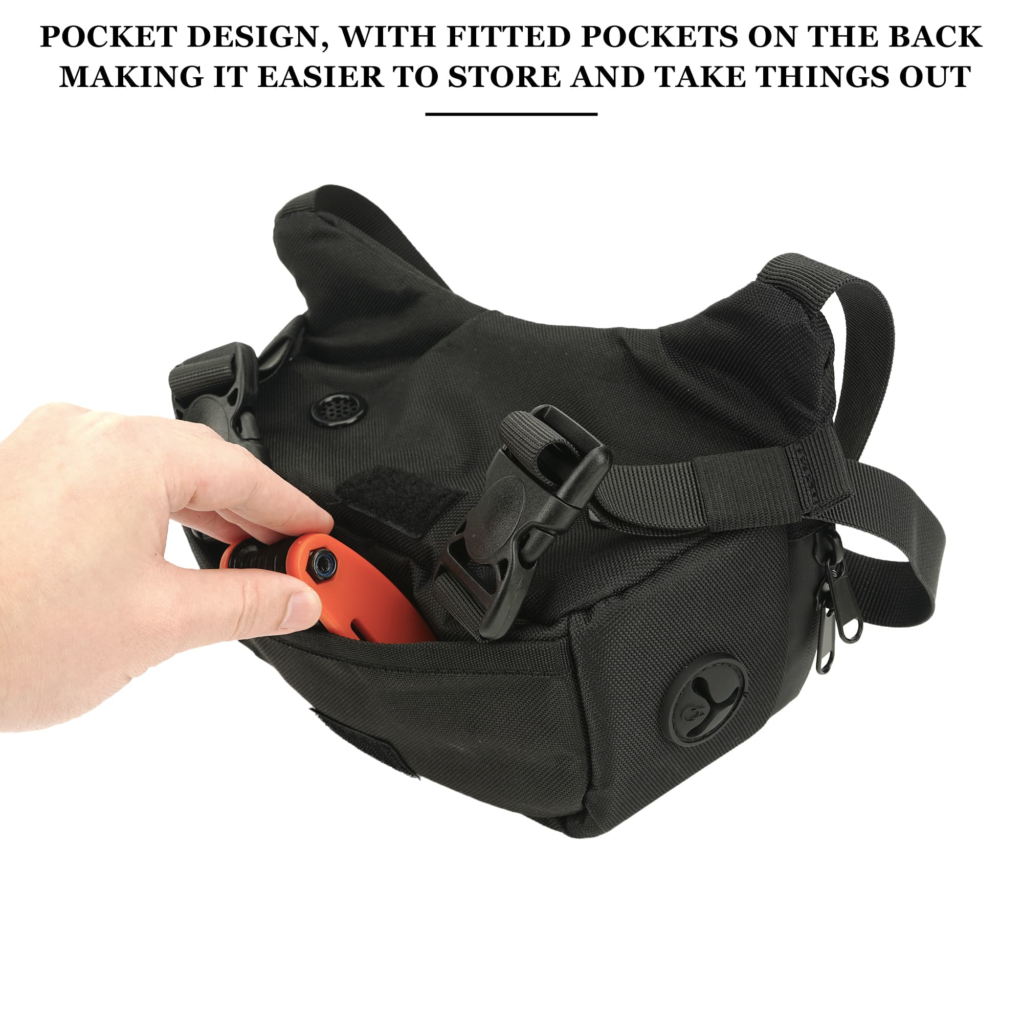 RidingRush Bike Handlebar Bag with Phone Holder – Waterproof Bicycle Handlebar Bag Front Frame Pouch with Touchscreen for Smartphones up to 7 Inches, Cycling Storage Bag for Road & Mountain Bikes - 1