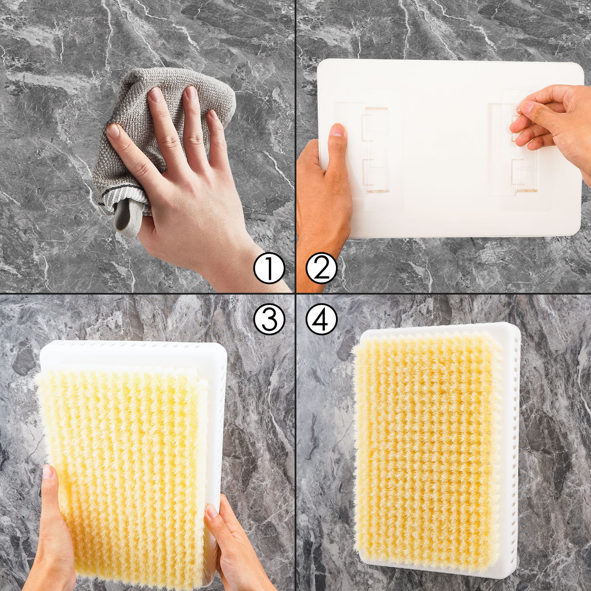 ReignSword Wall Mounted Back Scrubber for Shower, Hands-Free Exfoliating Bath Brush with Dense Bristles, Large Body Scrubber for Men Women - 5