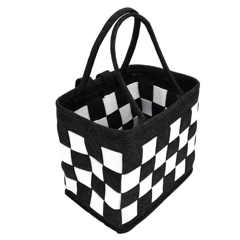 RidingRush Bike Basket Front for Bike, Woven Felt Bicycle Handlebar Basket for Adults, Detachable Storage Basket for Commuting, Shopping, Picnic, Daily Riding Accessories