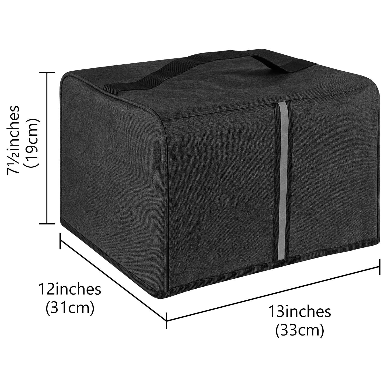 Kingshion Toaster Cover Compatible with Most 4-slice Toasters, Toaster Cover Storage for Most 4-slice Toasters, Washable and Dust Protection (Dark Grey) - 3