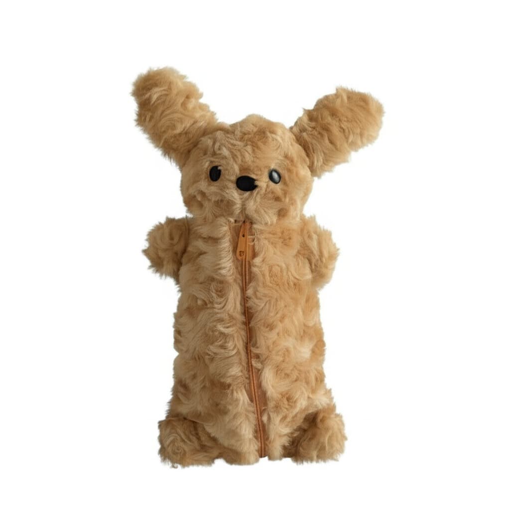 JANKINGS Teddy Pencil Pouch, Cute Teddy Zipper Pencil Pouch, Plush Animal Pencil Case Bag for Office Classroom Supplies - 7
