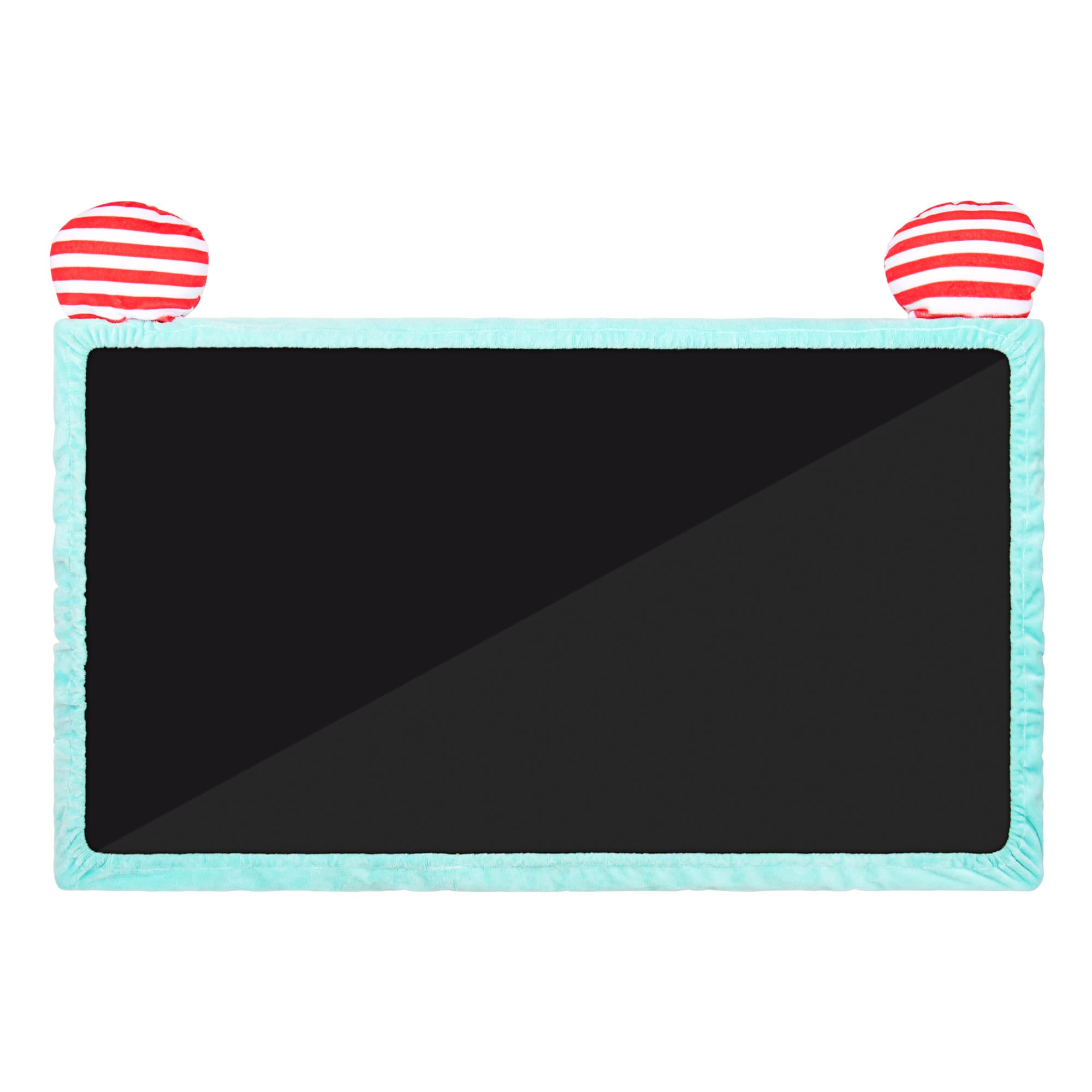 27"-34" Lovely Cute Computer Monitor Cover with Cute Striped Design, Kawaii Display Dust Cover with Furry Design, Elastic Dustproof, Suitable for PC, Tablet, TV, LCD (Green) - 6