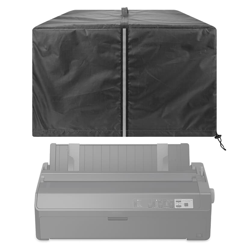 Dot Matrix Printer Cover with Adjustable Buckle Compatible with EPSON LQ-2090II, FX-2190II, 23" x 19" Splash Water Proof Printer Dust Cover Office Accessories