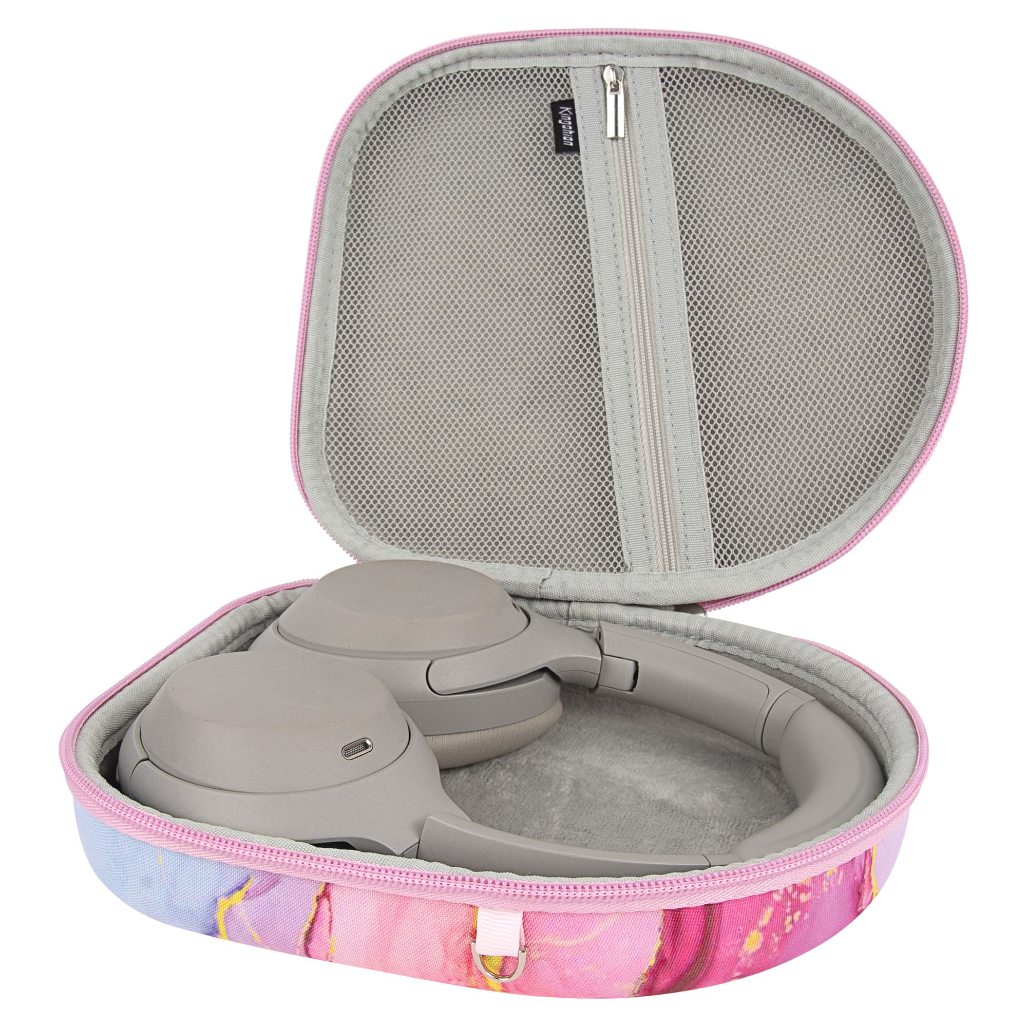 Kingshion Hard Headphone Case Compatible with JBL Tour ONE, TUNE 750BTNC, Tune 710BT, TUNE 700BT Travel Carrying Bag for Lifestyle E65BTNC, Live 650BTNC, LIVE 500BT (Pink) - 2