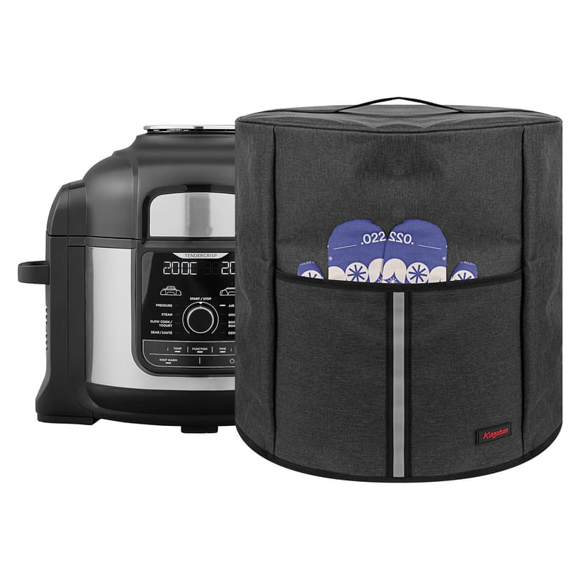 Foodi Multi-Cooker Dust Cover with Top Handle & Accessory Pocket - Compatible with ‌Ninja OP300UK/OP500UK, 6L/7.5L Electric Pressure Cookers Protective Cover - Dark Grey