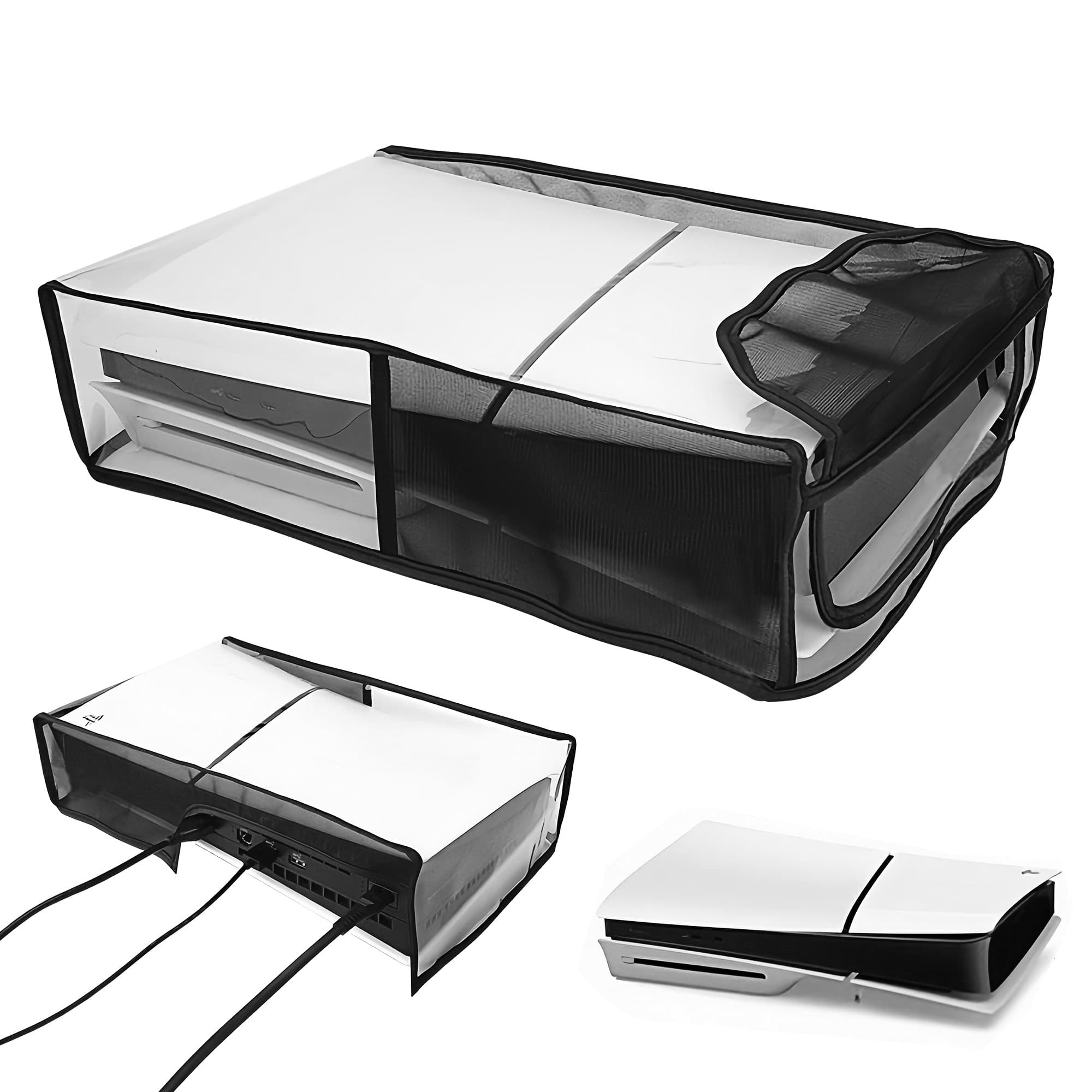 Kingshion Transparent Dust Cover for PS5 Slim Disc Edition, Precision Cut Protective Case Anti Scratch Cover, Transparent Protector Waterproof Cover Sleeve for PS5 Slim Console, Horizontal Model - 4