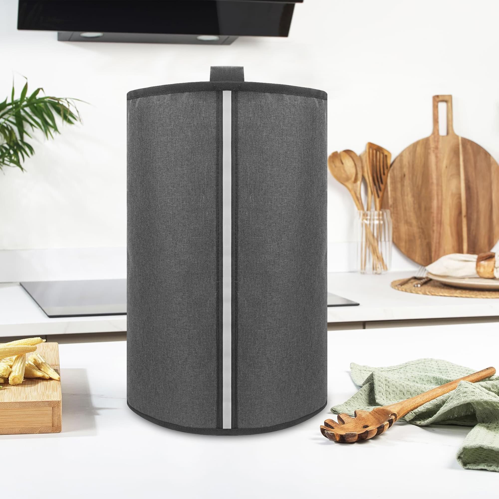 Kingshion Thick Oxford Cloth Dust Cover with Handle, Compatible with Salter 3-Tier 7.5L Electric Food Steamer, Protective Appliance Cover 25 X 23 X 41 CM- Dark Gray - 4