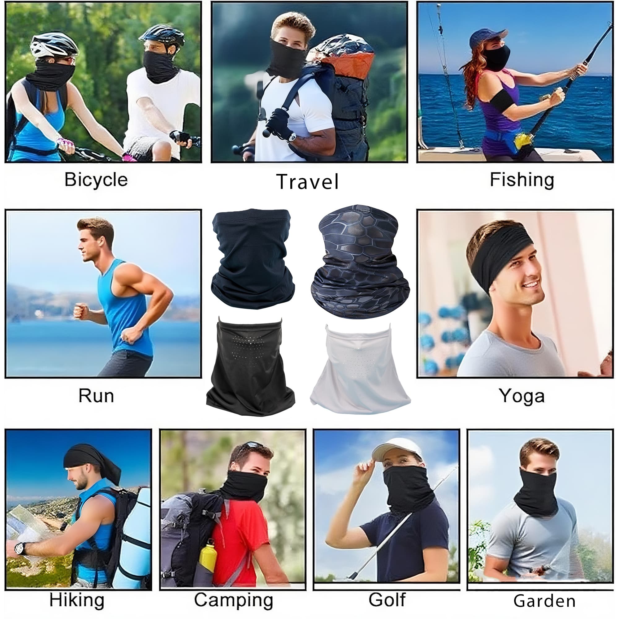 RidingRush Neck Gaiter for Men and Women, Lightweight Breathable Neck Cover Scarf for Outdoor Sports, Hiking, Cycling, Fishing and Daily Activities - 7