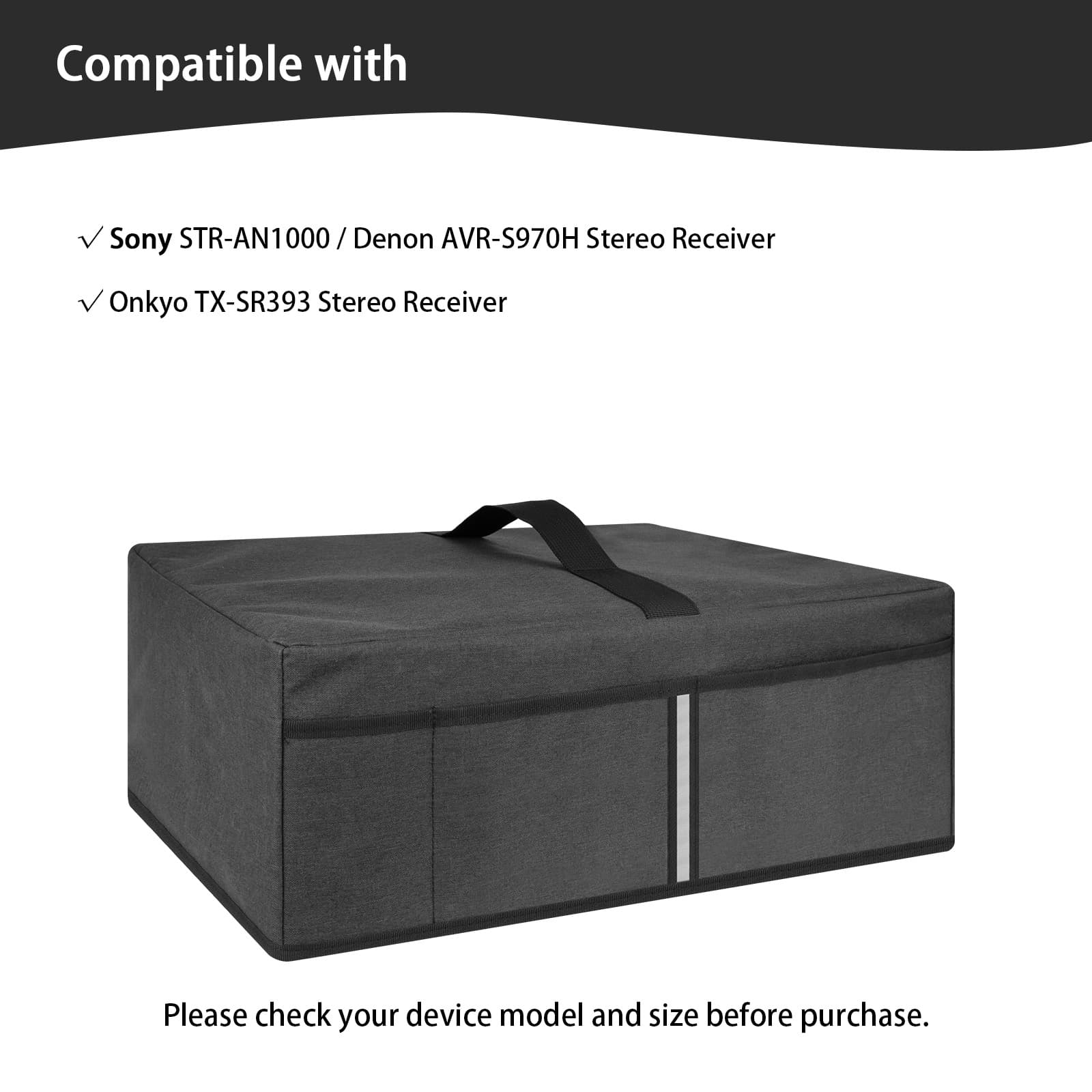 Kingshion Stereo Record Player Dust Cover Case Protector Compatible with Sony STR-AN1000, Denon AVR-S970H, Onkyo TX-SR393 Stereo Receiver - 4