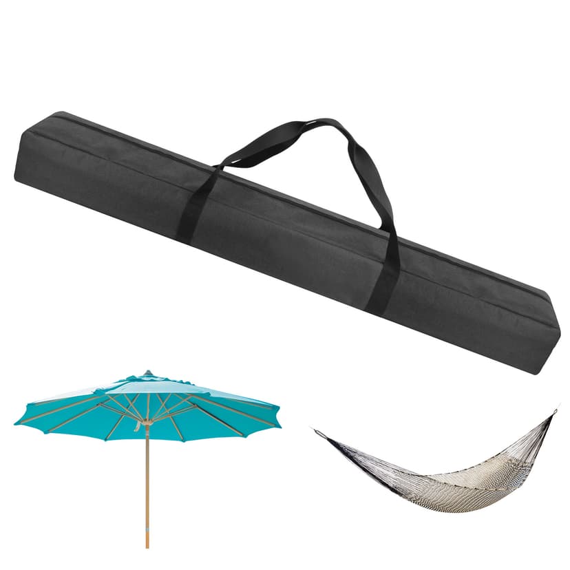 Kingshion 57 Inch Waterproof Patio Umbrella Storage Bag - Heavy-Duty Oxford Fabric Cover for 9ft Folding Beach Umbrellas, Compatible with Blissun/Sunnyglade/Sunshine Tempera -Dark Grey