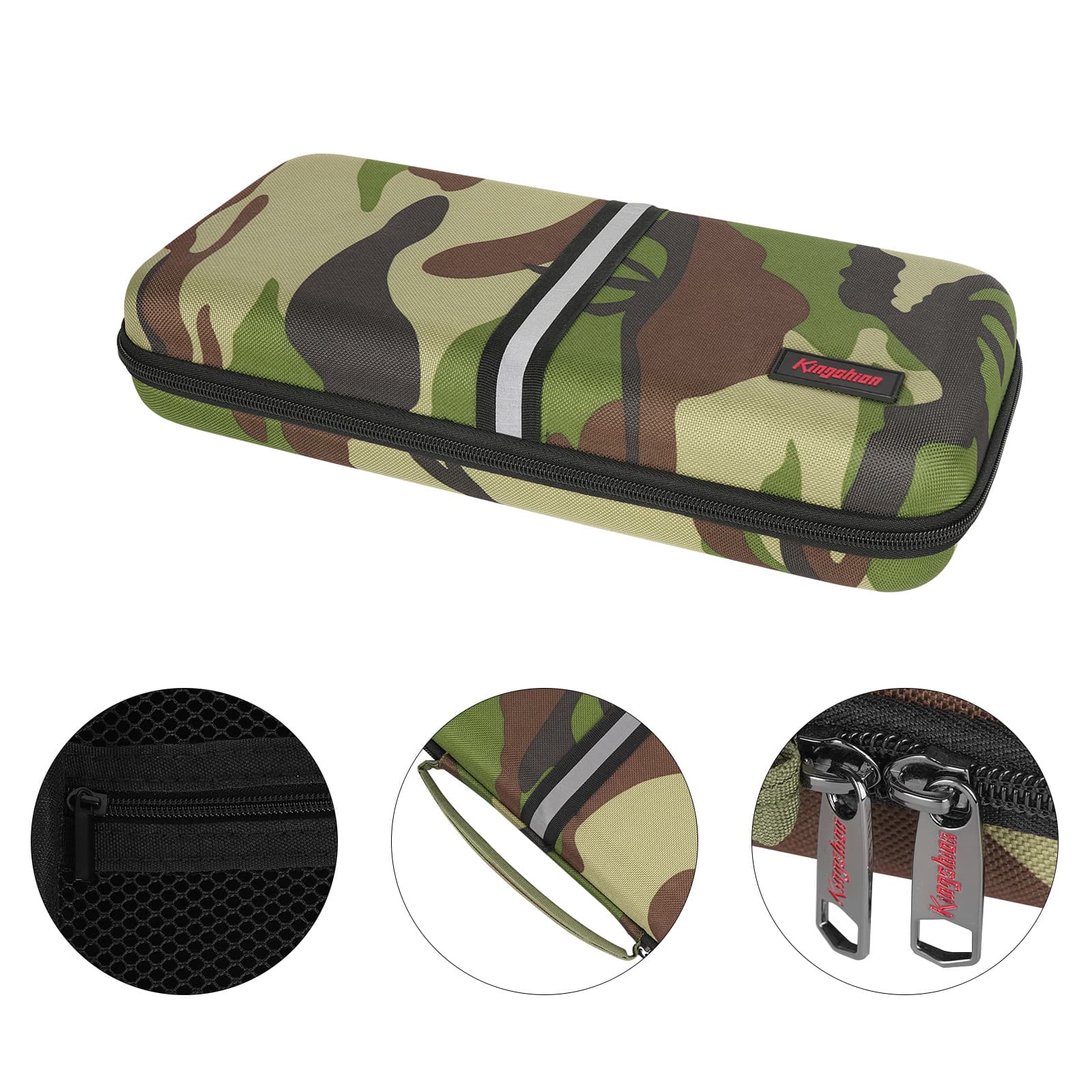 Kingshion Hard Shell Travel Bag, 75% Keyboard Case Compatible with Keychron K2,Melgeek,Logitech POP Keys Mechanical,MX Mechanical Mini Wireless Keyboard,84 Key Wireless Portable Keyboard - Camouflage - 4