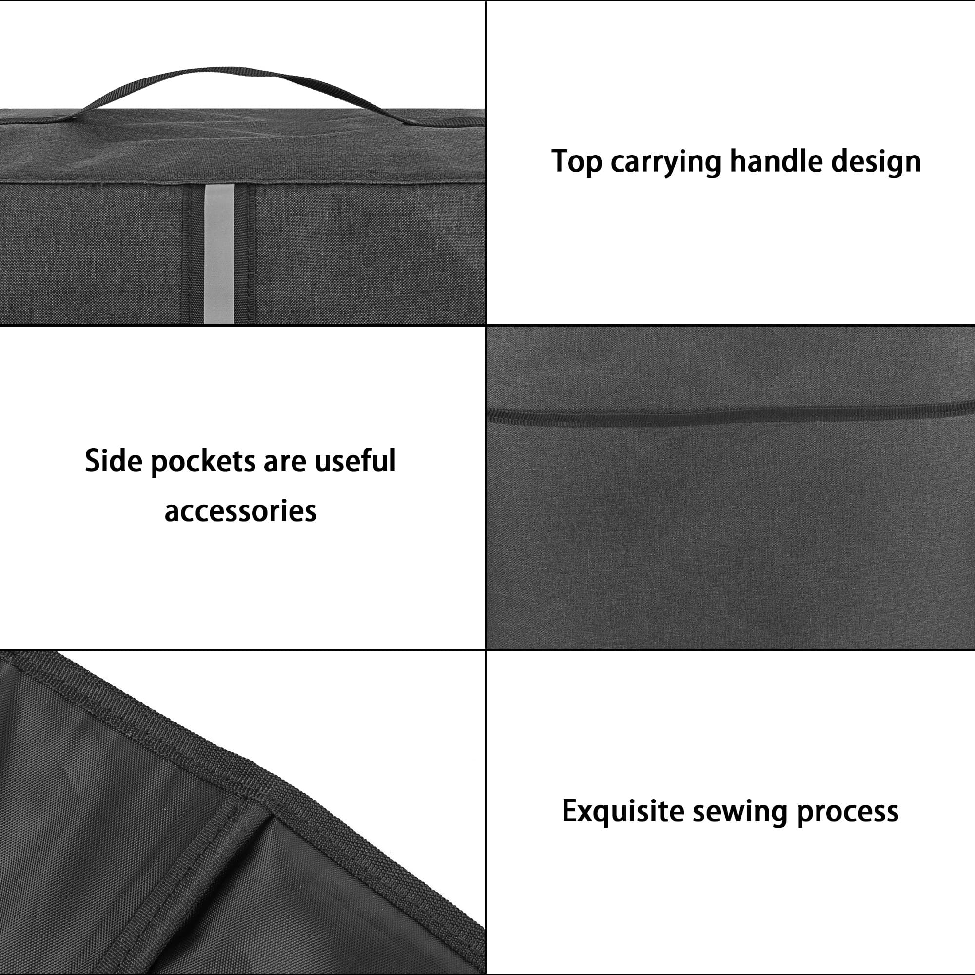 Kingshion Sparkling Water Maker Dust Cover with Handles & Side Pockets - Compatible with SodaStream Art & Majority Machines, Protective Cover 11"L x 9.8"W x 17.7"H, Dark Grey - 2