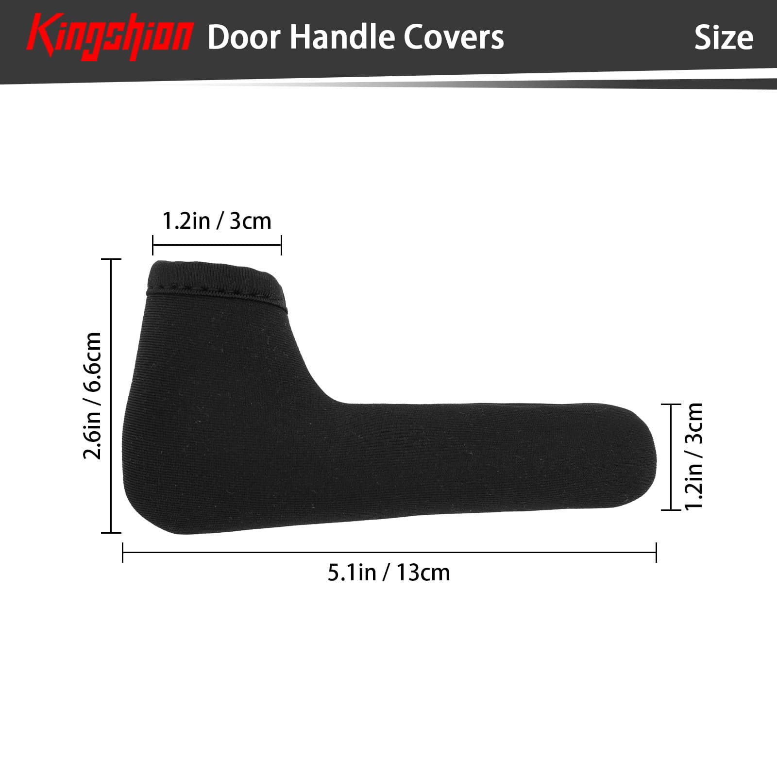 Kingshion 4 PCS Door Handle Covers, Neoprene Rubber Material Doorknob Cover, Anti-Scald Antifreeze Door Handle Protector Door Knob Cushion Cover Protect Hands from Burns and Chills, 2.6 X 5.1 Inches - 1