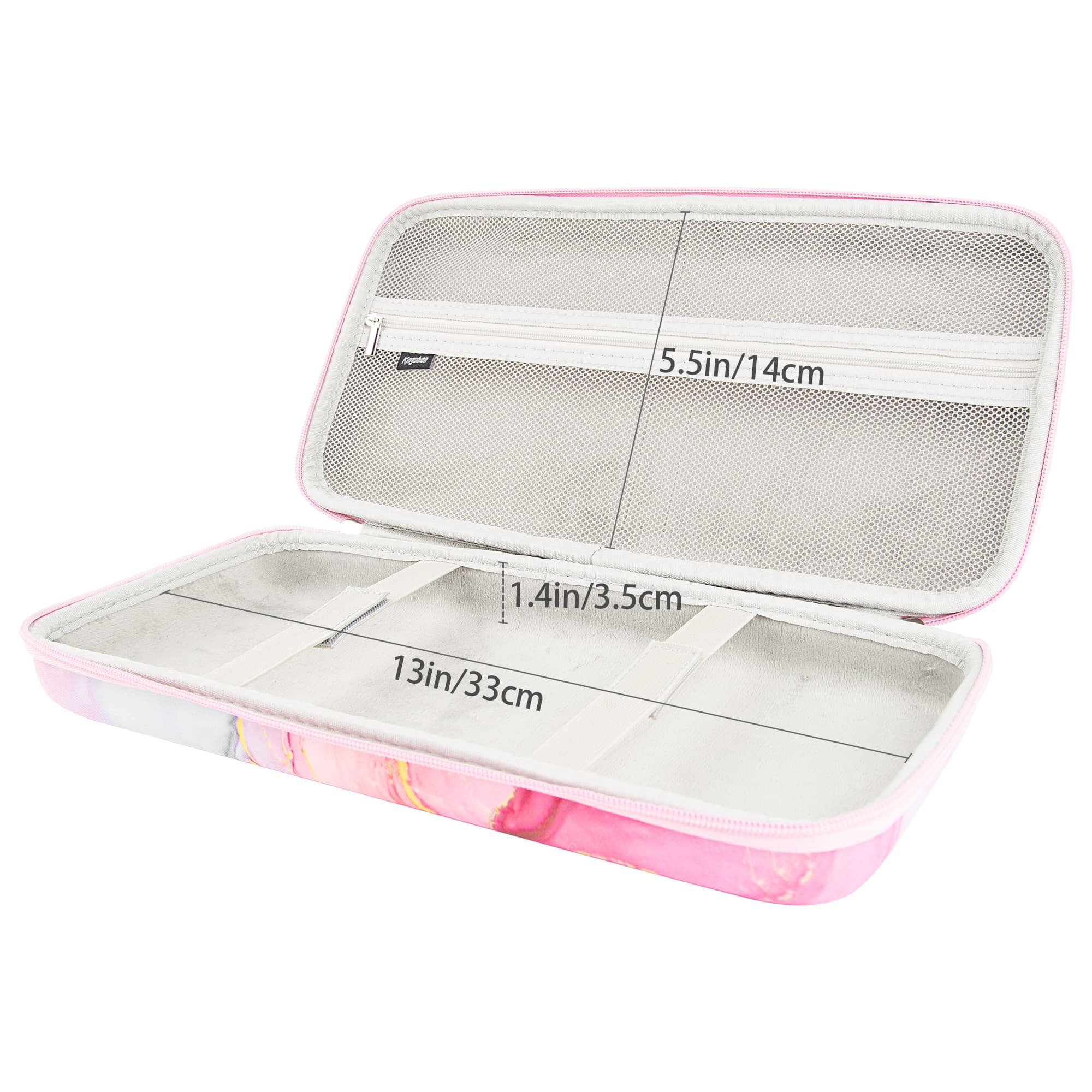 Kingshion Hard Shell Travel Bag, 75% Keyboard Case Compatible with Keychron K2,Melgeek,Logitech POP Keys Mechanical,MX Mechanical Mini Wireless Keyboard,84 Key Wireless Portable Keyboard-Pink - 1