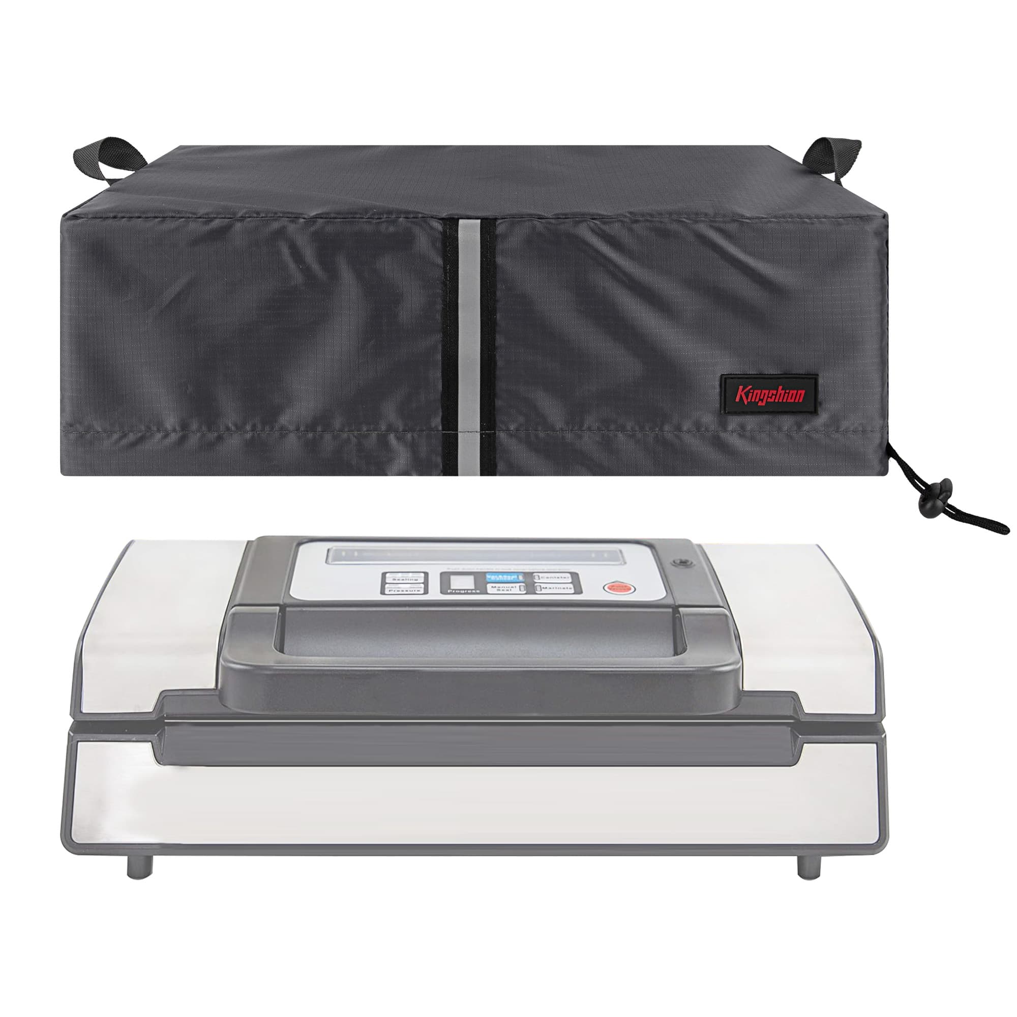 Kingshion Chamber Vacuum Sealer Dust Cover Compatible with Nesco Deluxe Food VS-12, Splash-Proof Fabric Easy to Clean & Storage, 16 x 8 x 5.5 in- Dark Grey - 5
