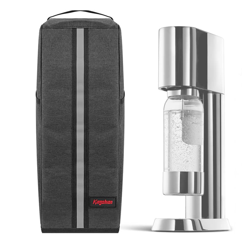 Kingshion Sparkling Water Maker Dust Cover with Handles & Side Pockets - Compatible with Enso Sparkling Water Maker, Protective Cover 9 X 5.1 X 17.3In - Dark Grey