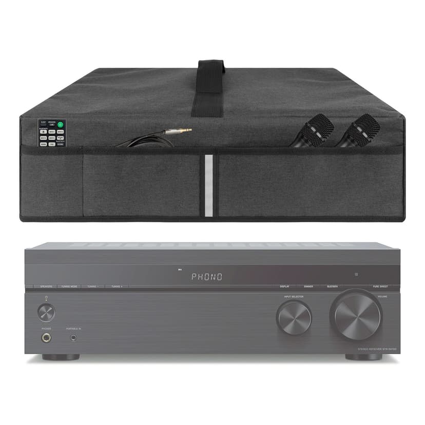 Kingshion Record Player Dust Cover, Stereo Receiver Dust Cover Compatible with Yamaha R-S202BL,R-S500BL,R-N301BL,RX-V681BL Stereo Receiver,Sony STR-DH540,STR-DH590,STR-DH100,STR-DH190 Stereo Receiver