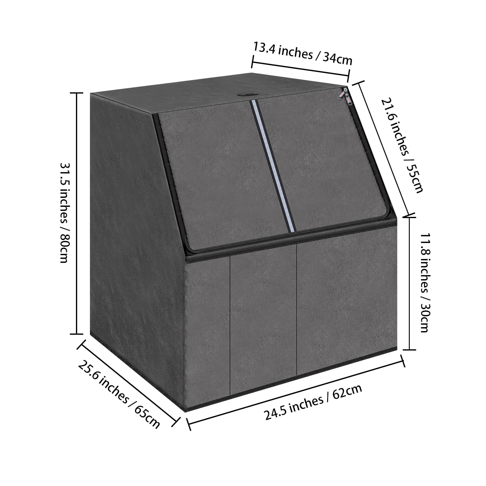 Kingshion Commercial Ice Maker Machine Dust Cover Compatible with VEVOR Commercial Ice Maker Machine 31"H x 25.5"W x 24.5"D- Dark Gray - 2