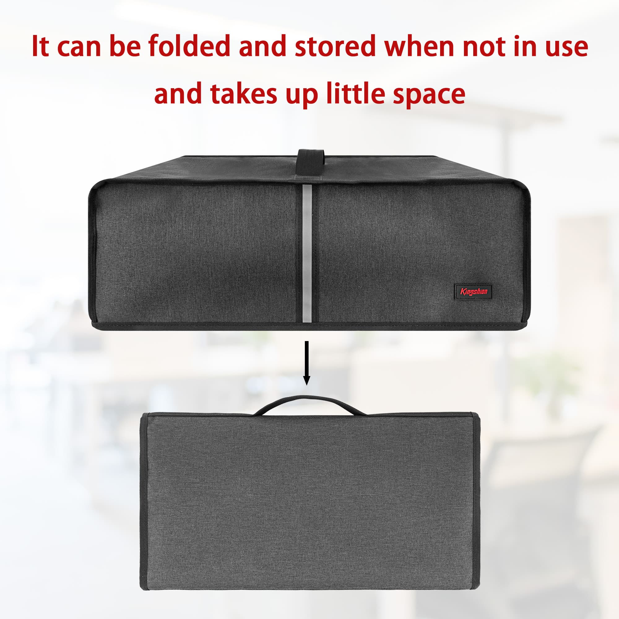 Kingshion Printer Dust Cover with Handle, Heavy Waterproof Fabric, Compatible with HP DeskJet 4255e/4155e/2755e/2855e/2721e/2720e, Emvy Inspire 7255e / 6555e / Pro 6455 Printer Protection - Dark Gray - 4