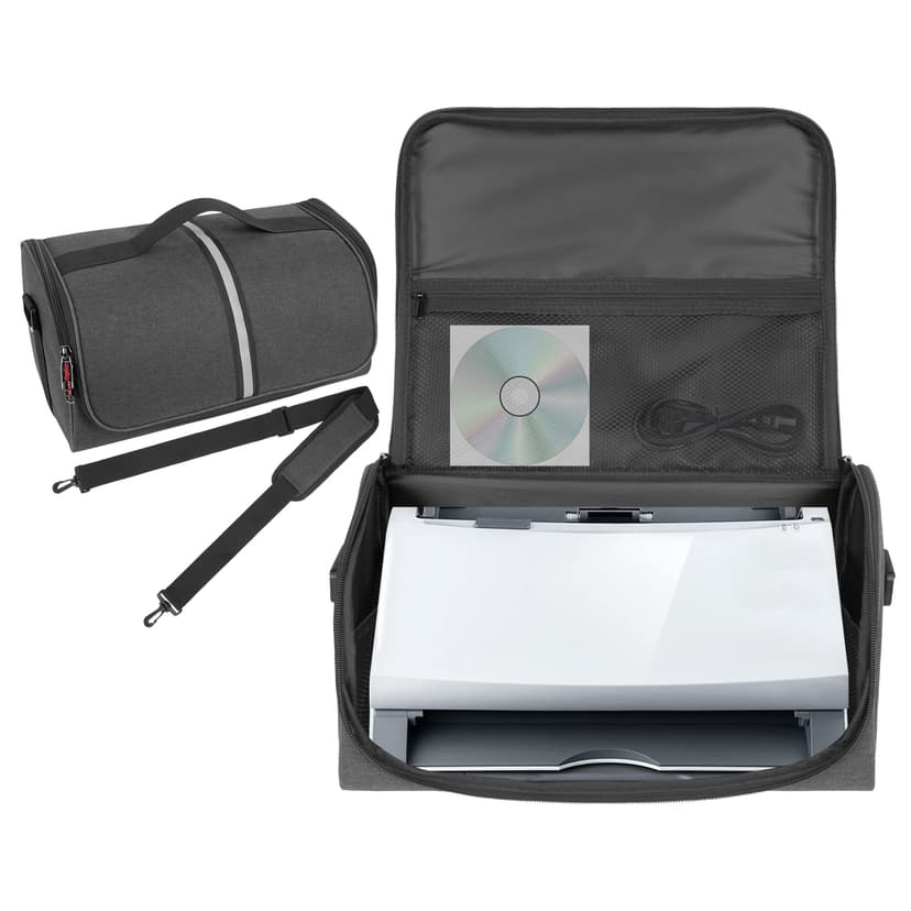 Kingshion Document Scanner Carrying Case Bag Compatible with Fujitsu iX1400, iX1500, iX1600, Fi series, Plustek, Brother and Raven Scanner Use - Dark Grey