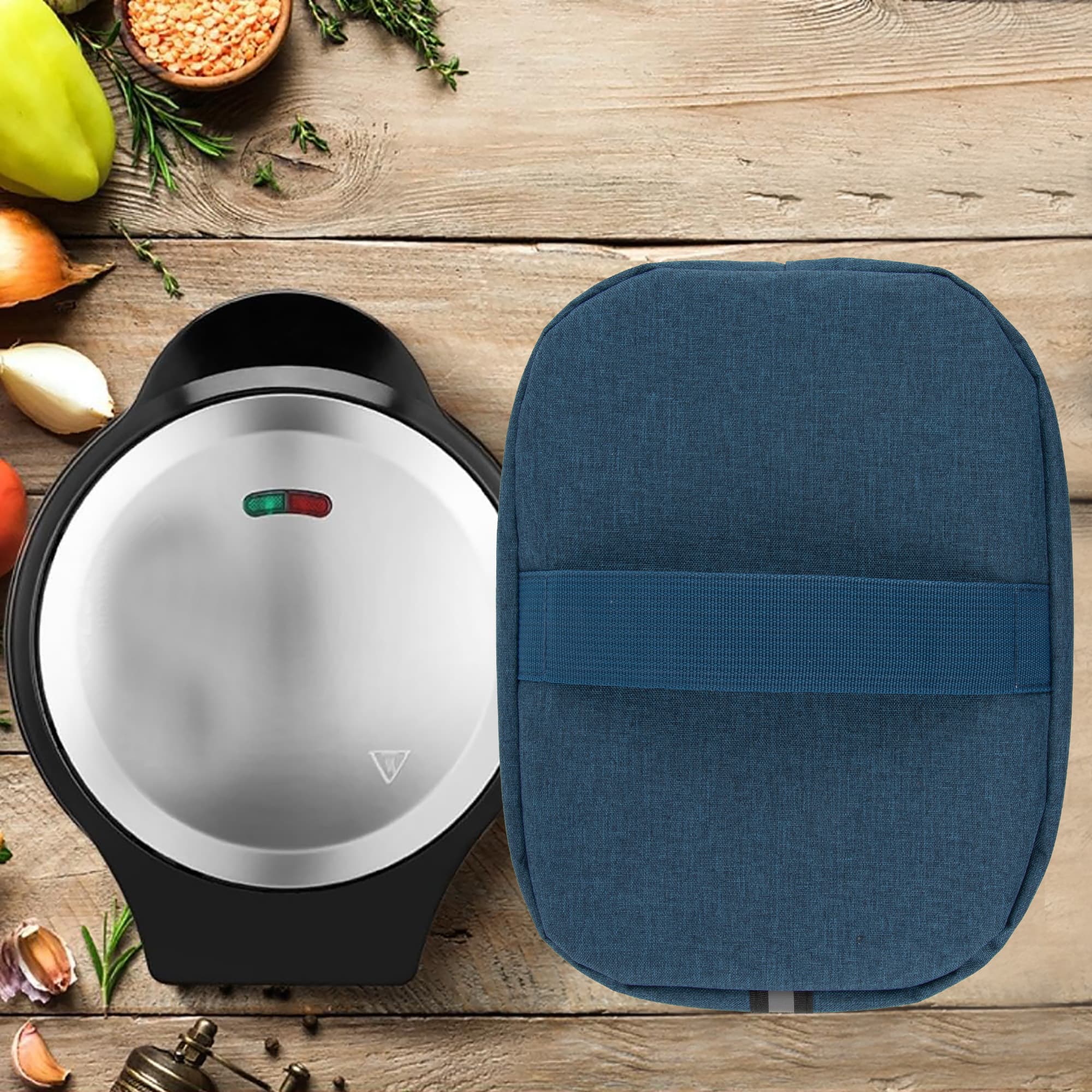 Kingshion Non-Stick Omelet & Frittata Maker Cover, Omelet Maker Dust Cover Compatible with Holstein Housewares - Non-Stick Omelet & Frittata Maker - Dark Blue - 5