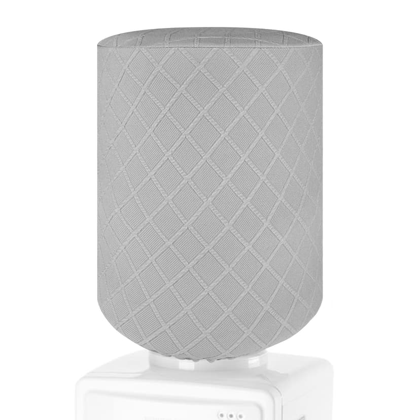 Kingshion Water Dispenser Barrel Cover for 5 Gallon Water Bottle, Elastic Fabric Argyle Bucket Decor Protector Cover, Reusable Furniture Standard Protector, Grey