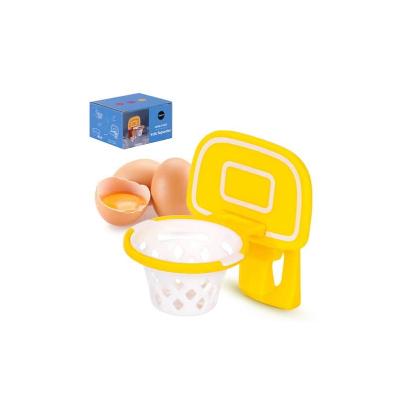 JANKOW Basketball Hoop Cute Egg Separator, Basketballs Rim Shape Eggs Yolk White Filter, Basketball Hoop Design Egg Separator
