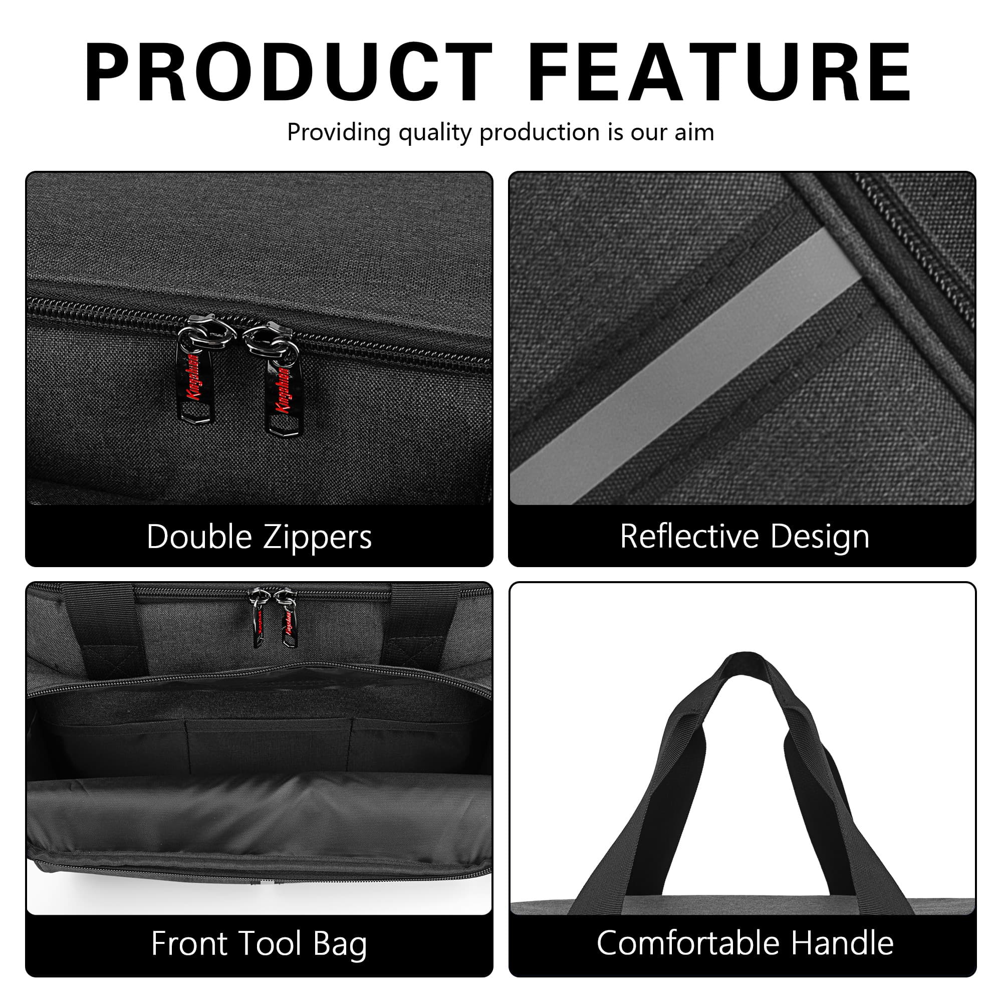 16" Pizza Oven Travel Storage Carrying Bag Compatible with Presto 03430 Pizzazz Plus Rotating Oven, Portable Shoulder Organizer Bag for Electric Pizza Cooker Maker - 3
