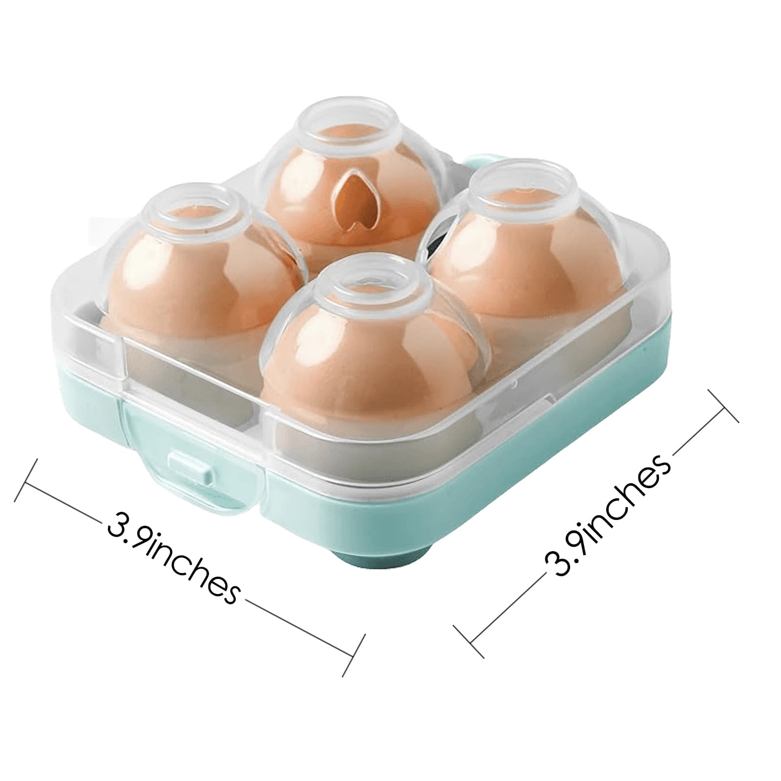 JANKOW 4 Girds Egg Holder Container, Plastic Egg Storage Box Shockproof Protection, Portable Egg Tray Carriage Dispenser for Refrigerator Camping Picnic Travel Kitchen Outdoor (Blue) - 1