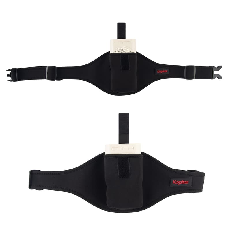 Mic Belt for Fitness Instructors - Black Neoprene Portable Mic Holder, Waterproof & Adjustable Length Microphone Waist Belt