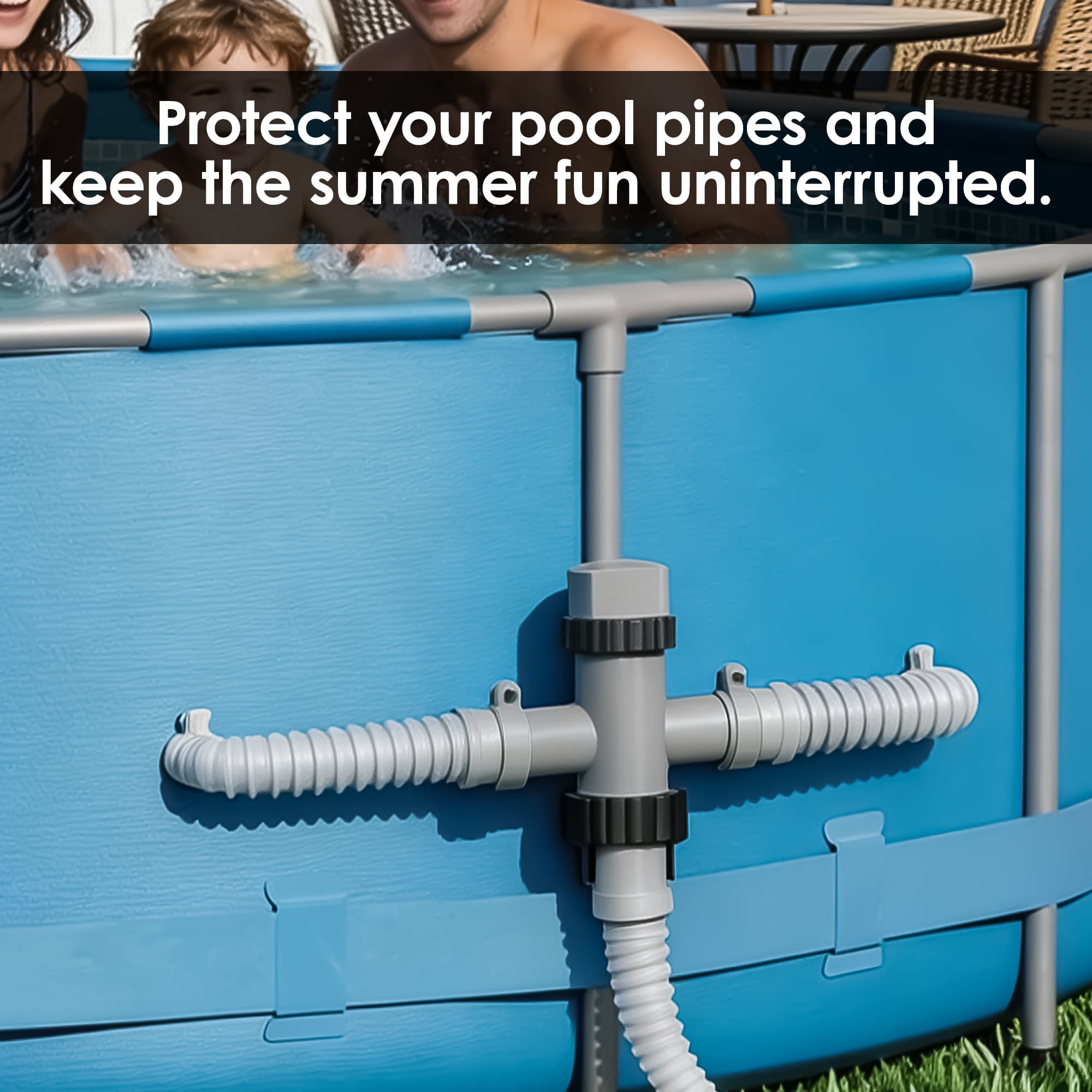 ReignSword 2 Pack Pool Plunger Valve Bracket, Above Ground Pool Hose Holder, Anti-Slip Pool Intake Hose Support, Compatible with Intex, Bestway, Coleman, Funsicle Pool Accessories (Black) - 4
