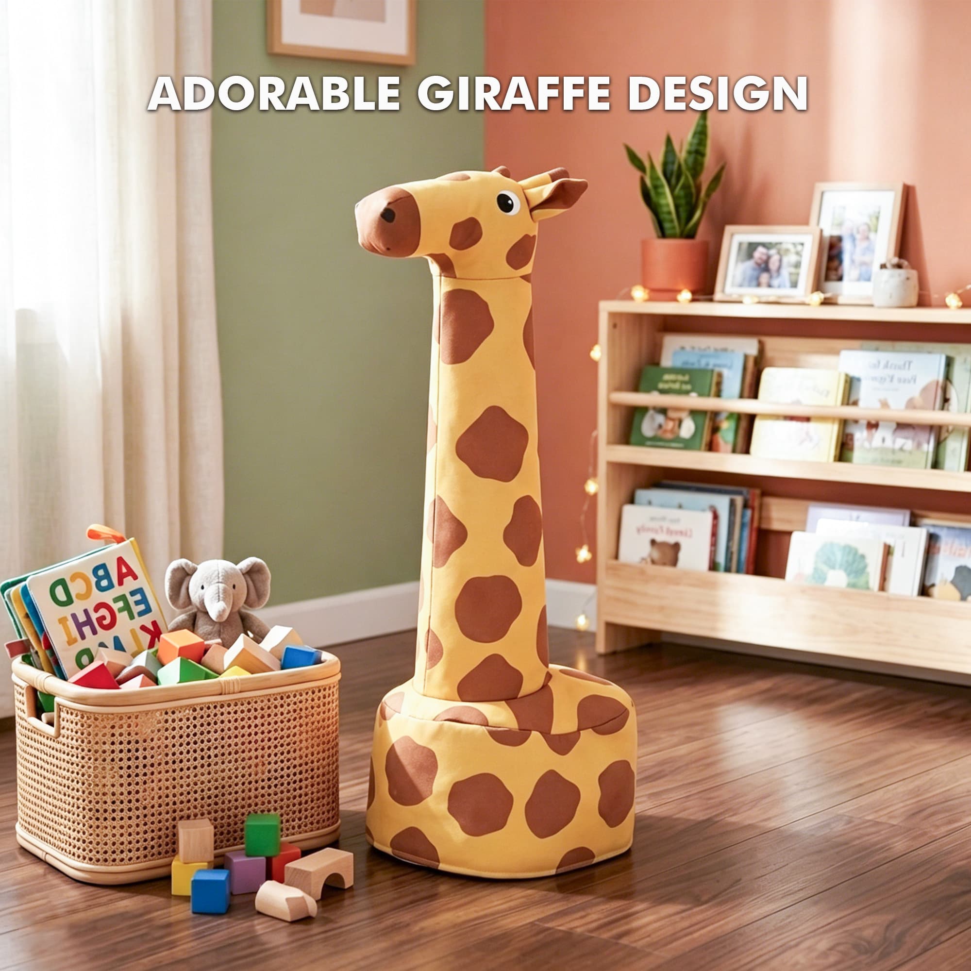 Giraffe Dust Cover Compatible with Tineco Floor ONE S5, Cute Animal Vacuum Protective Fabric Cover for Wet Dry Vacuum Cleaner, Home Decor Storage with Full Protection - 4
