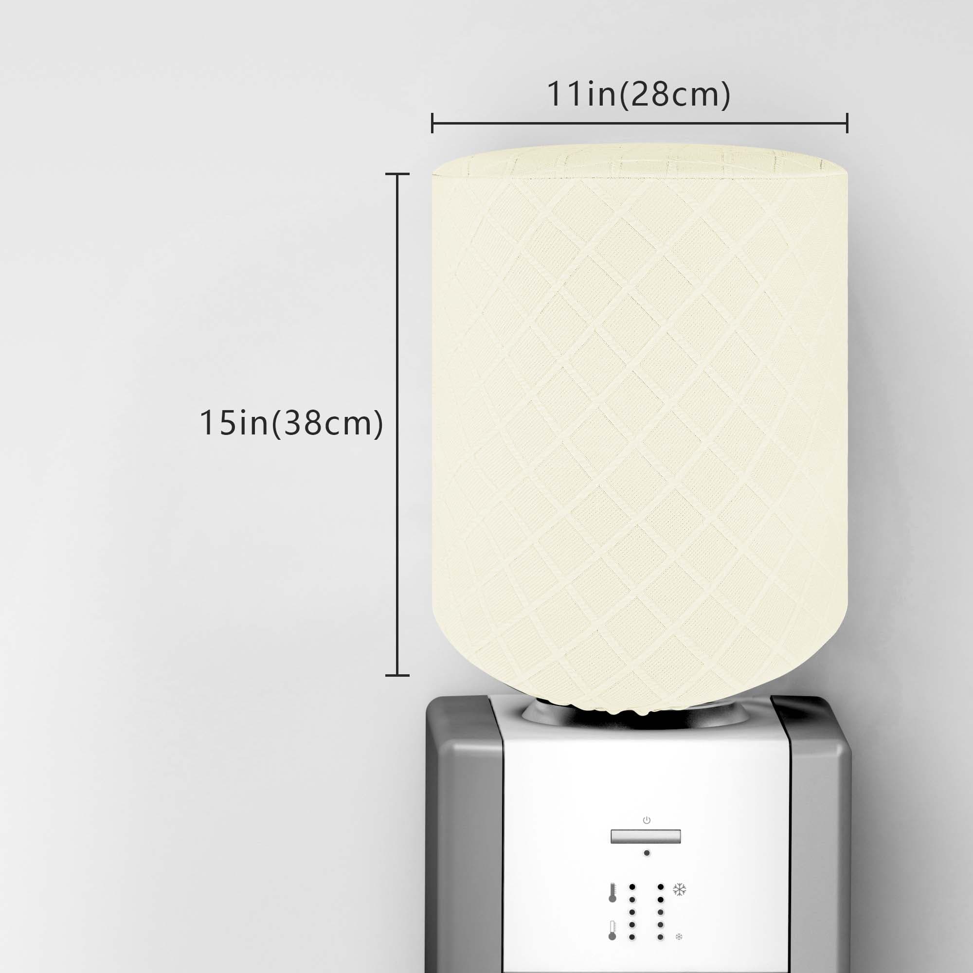 Kingshion Water Dispenser Barrel Cover for 5 Gallon Water Bottle, Elastic Fabric Argyle Bucket Decor Protector Cover, Reusable Furniture Standard Protector, Beige - 1