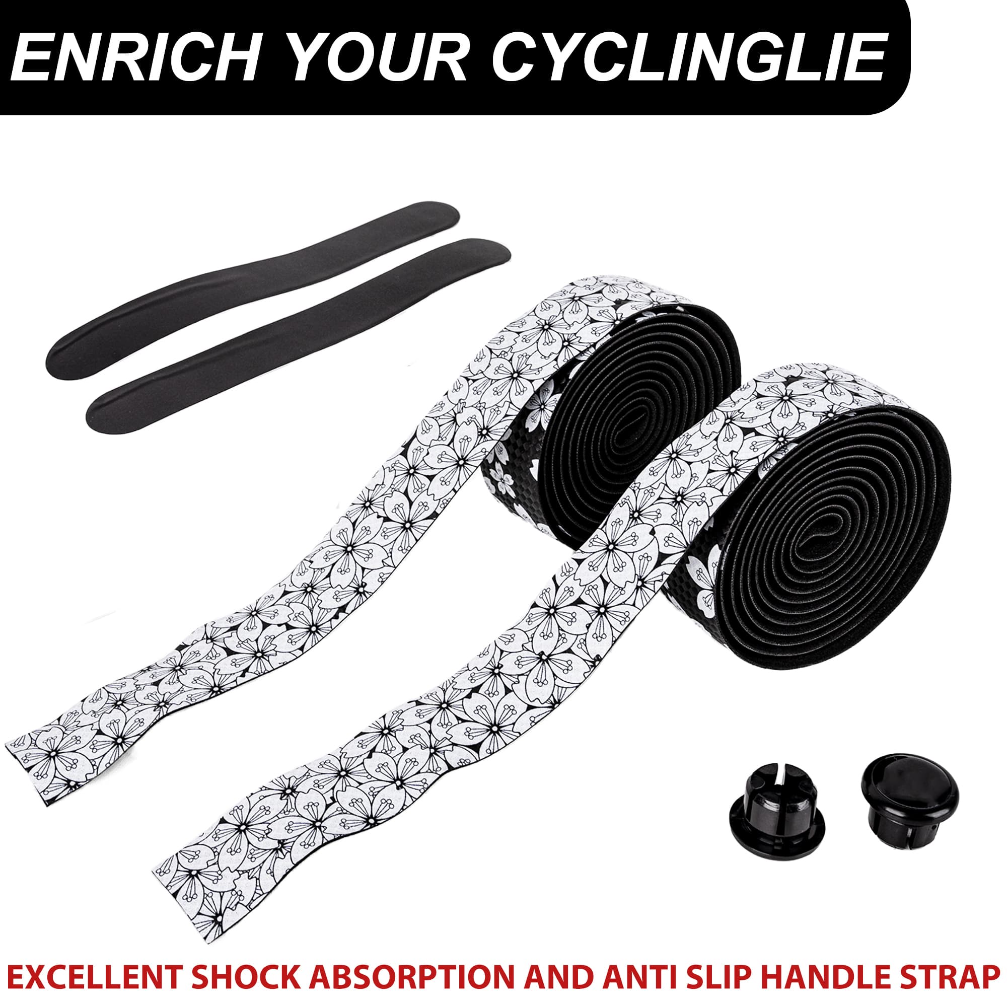 RidingRush Bike Grip Tape for Road Bike – Anti-Slip PU+EVA Bar Tape, 3mm Thick Bicycle Grip Wrap, Breathable Bike Handlebar Tape for Gravel or Racing - 4