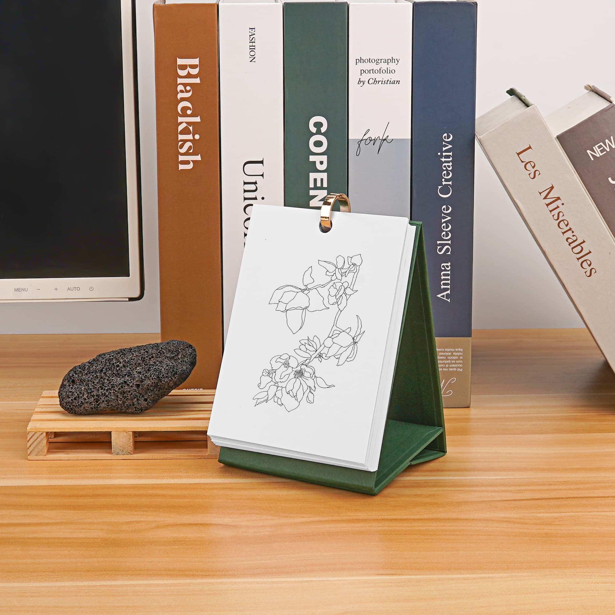 JANKOW DIY Cover CardBoard, Sketchbook for Drawing, Blank Desk Calendar CardBoard Book - 5