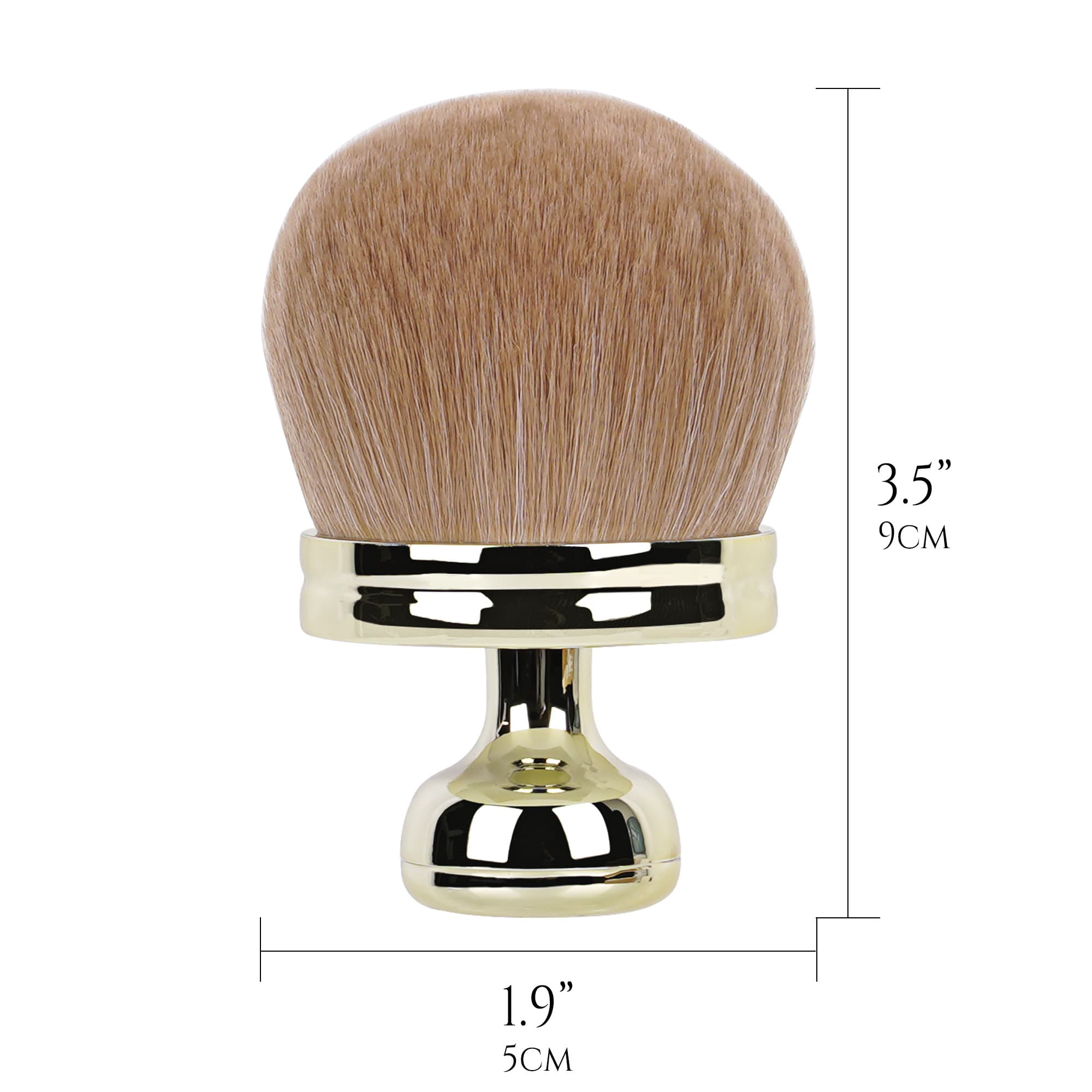 JANKOW Extra Large Body Makeup Brush, Self Tanner Brushs, 74mm Kabuki Brush for Bodys, Wide-Band Oval-Shaped Face and Leg Self-Service Sunscreen Brushs for Makeup Legs Arms Face Body (Light Gold) - 1