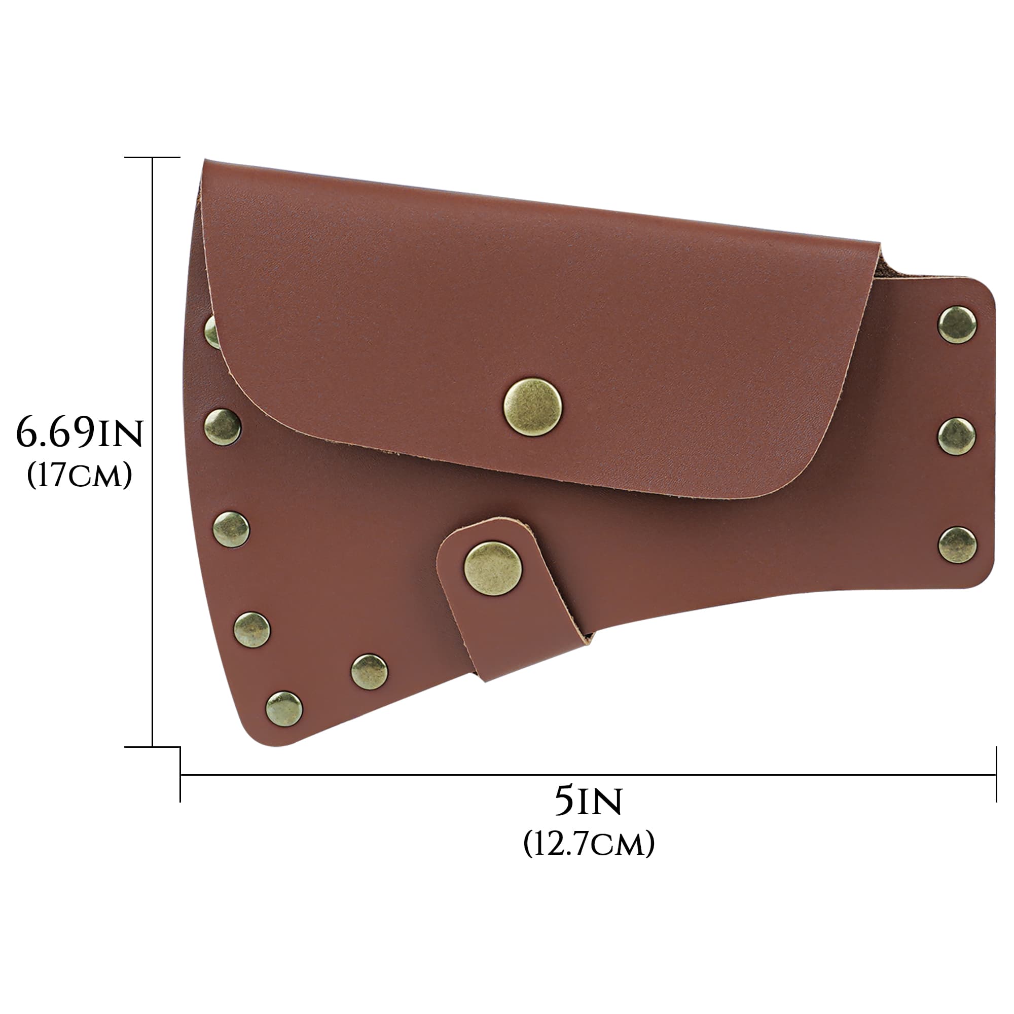 JANKOW Axe Head Sheath, Camp Axe Case Blade Cover, Leather Holster, Hatchet Covers, Sheath Cover for Belt (Small size) - 1