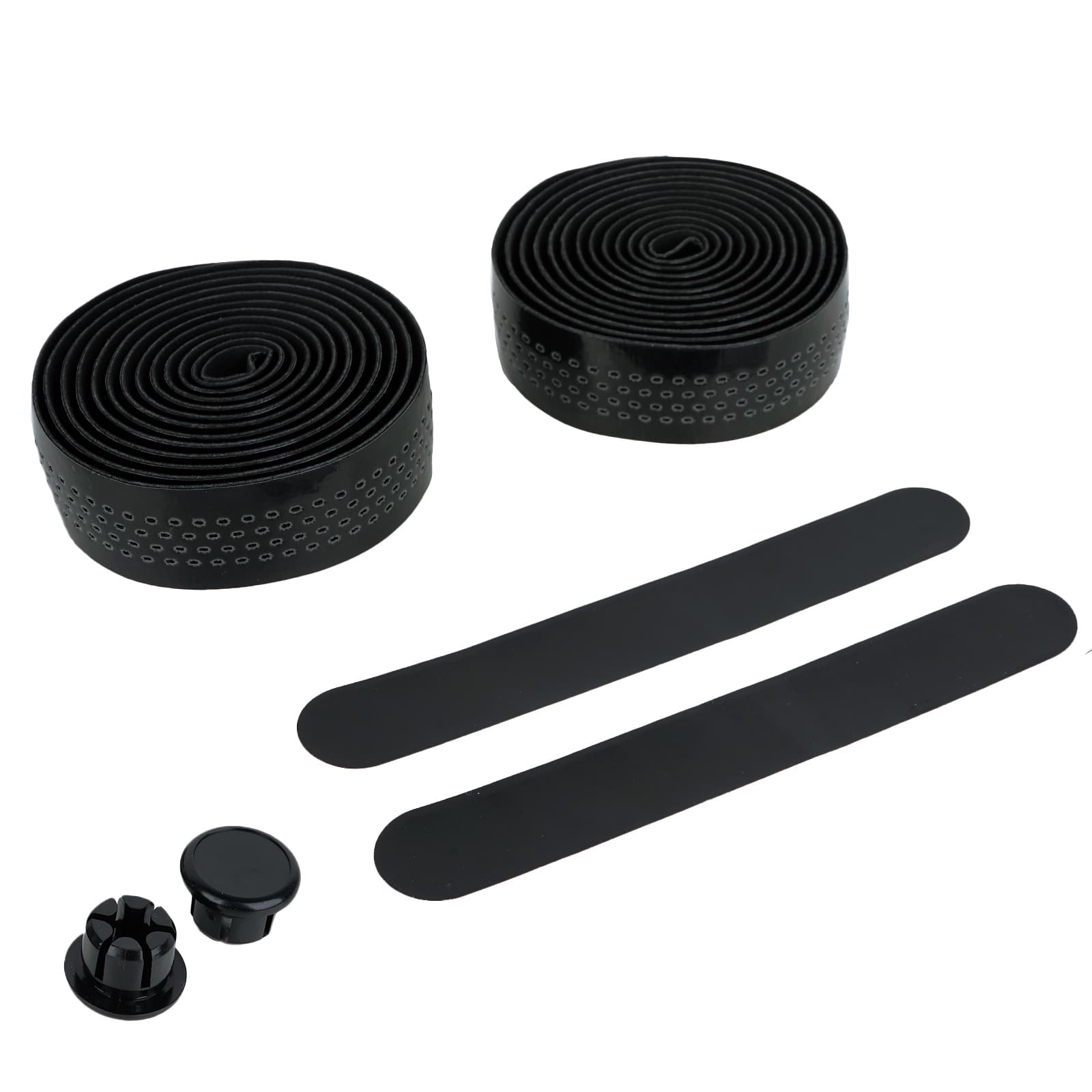 RidingRush Bike Grip Tape Road Bike Perforated PU – Anti-Slip Breathable Bar Tape for Road Bike, Shock Absorbing Bicycle Handlebar Wrap, Black Grip Tape for Cycling Comfort - 5