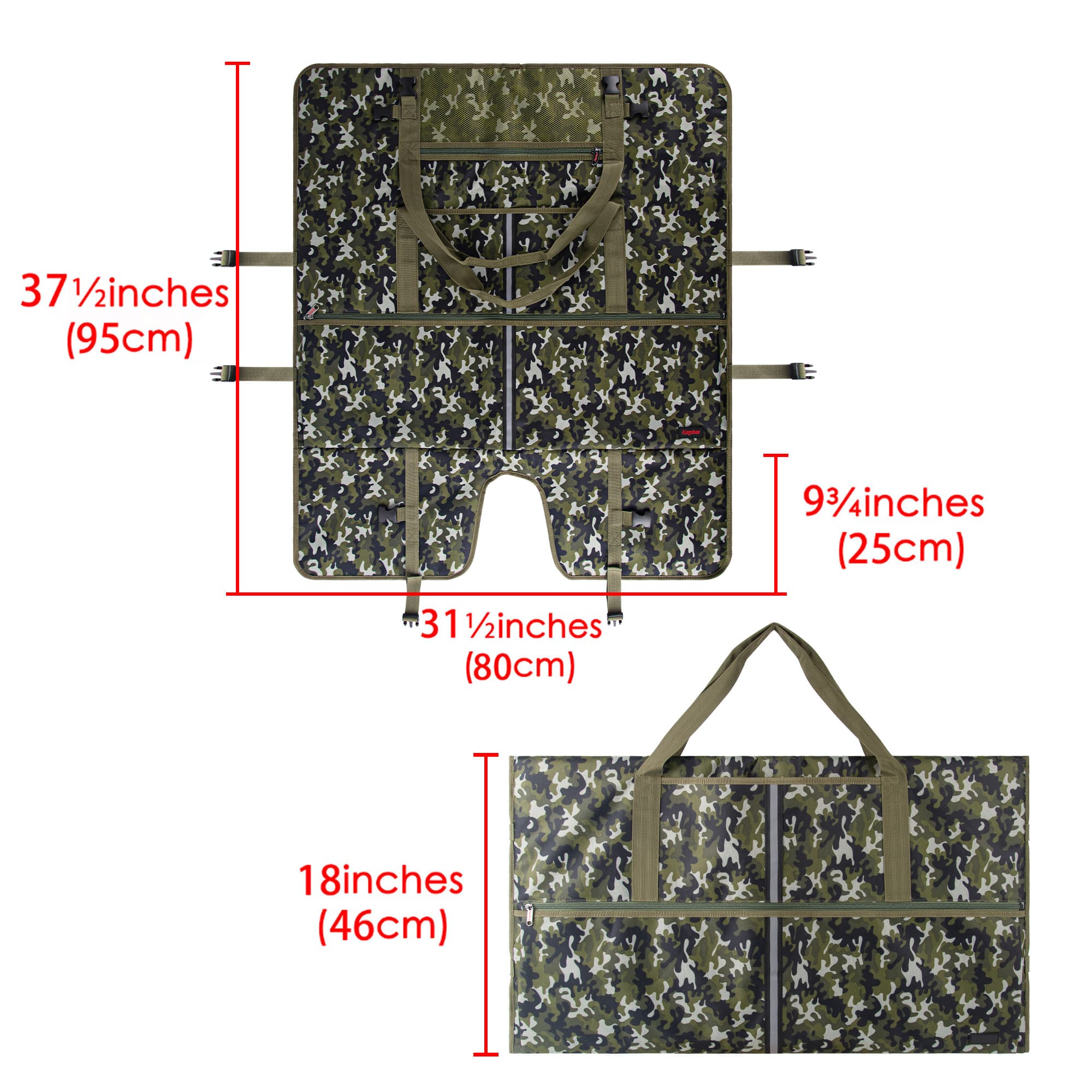 Kingshion Travel Carrying Bag Compatible with 32" All-in-One Desktop Computer and 32" Monitor (Camouflage Green) - 1