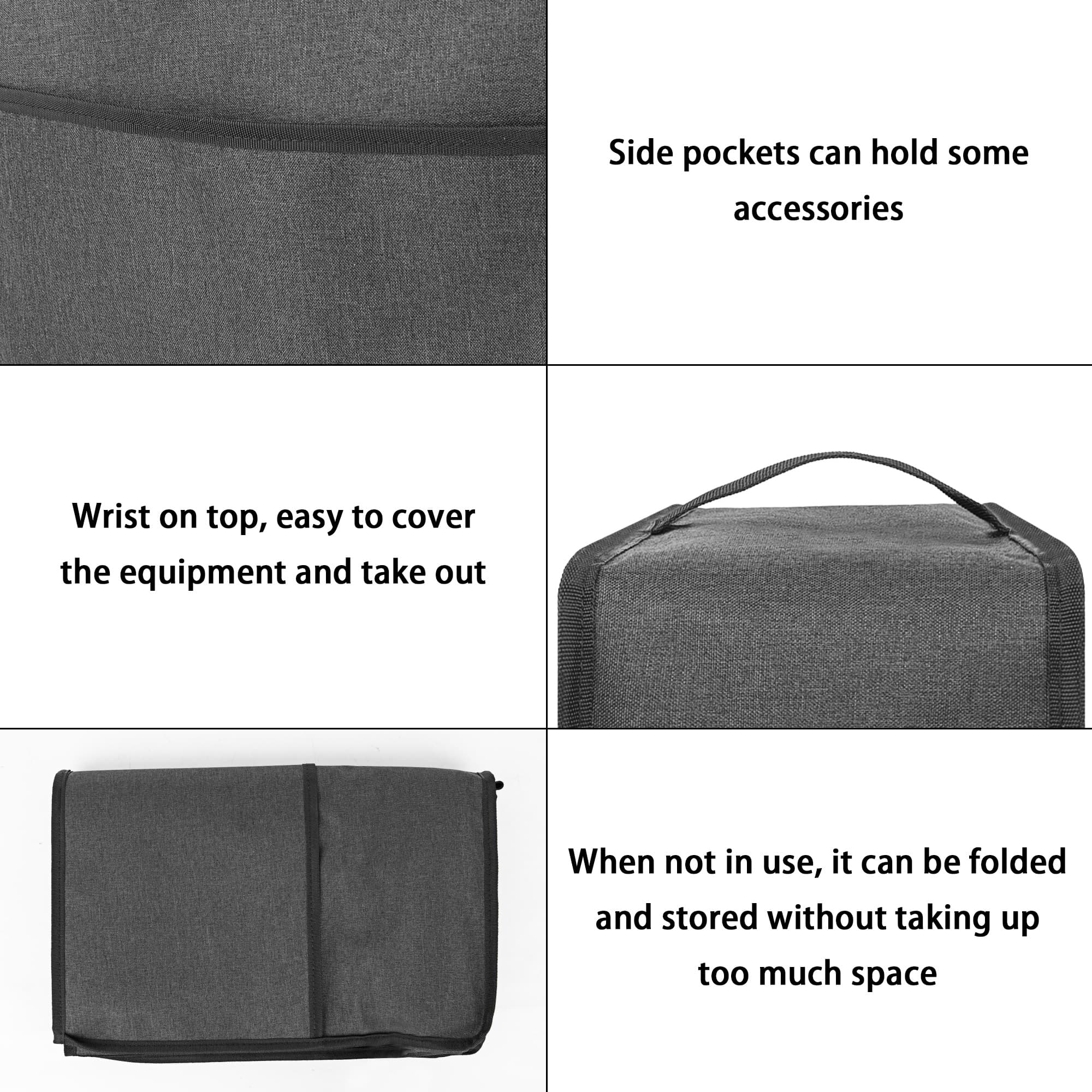 Kingshion Dust Cover Compatible with Nespresso Vertuo Coffee and Espresso Maker by Breville,The Pearl Cotton Inside Enhances  Protection of The Machine -Dark Grey - 5