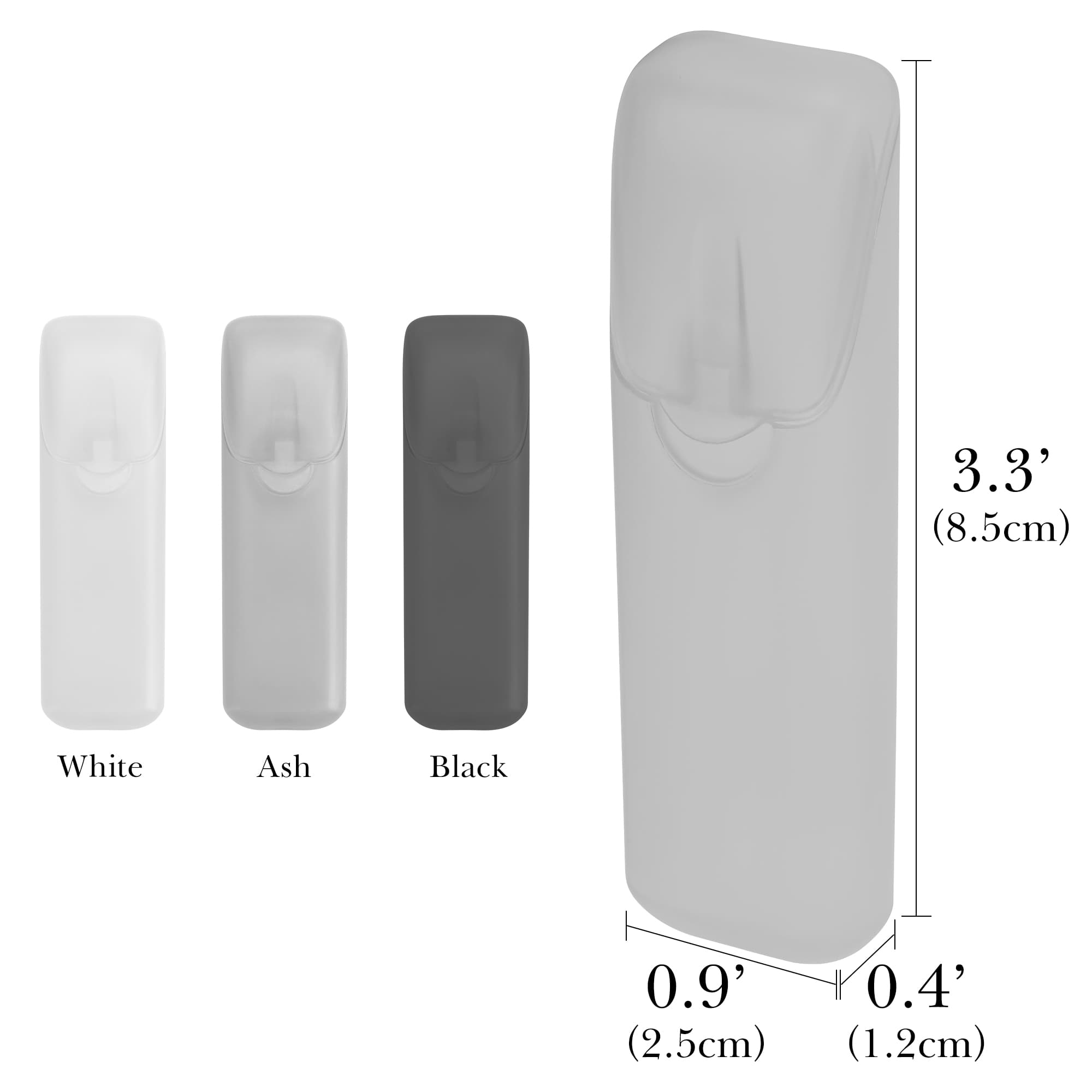 ReignSword 6 Pack Travel Cotton Swab Holder, Portable Qtip Storage Case with Dustproof Lid, Small Clear Plastic Container for Dental Floss & Hair Ties (White, Black, Gray) - 1