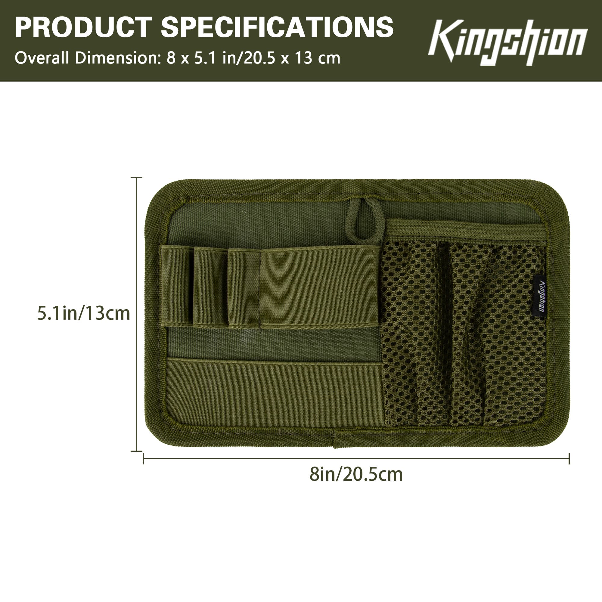 Tactical Bag Insert Modular Organizer Panel - Utility Admin Pouch with Hook & Loop Fasteners, Compatible with Backpacks, Messenger Bags & Packs | Heavy-Duty Pack Insert Organizer-Army green - 1