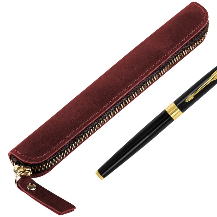 JANKOW Leather Pen Case Holder Handmade, Leather Case Holder, for Single Genuine Leathers Single Cases Pens
